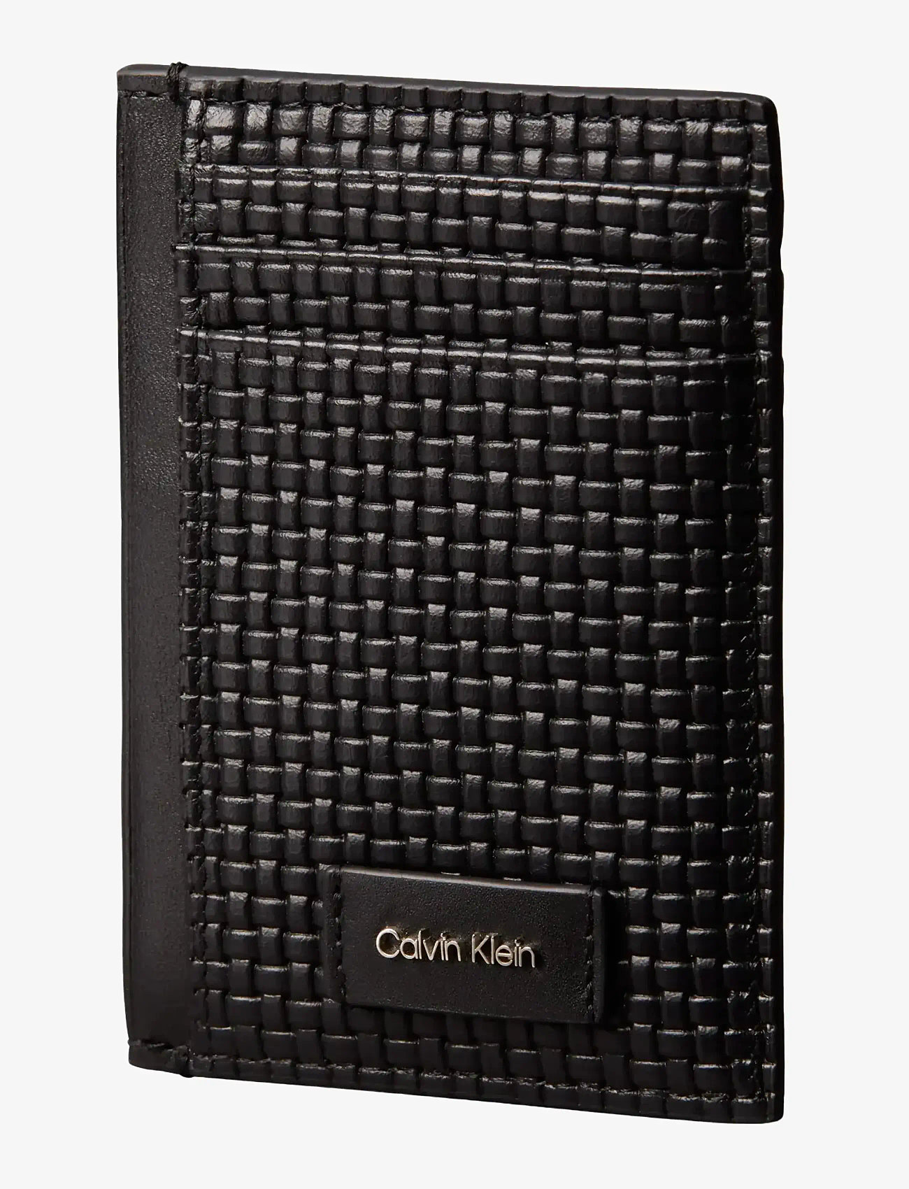 Calvin Klein - EMBOSSED WOVEN N/S CARD CASE - korthållare - black - 2