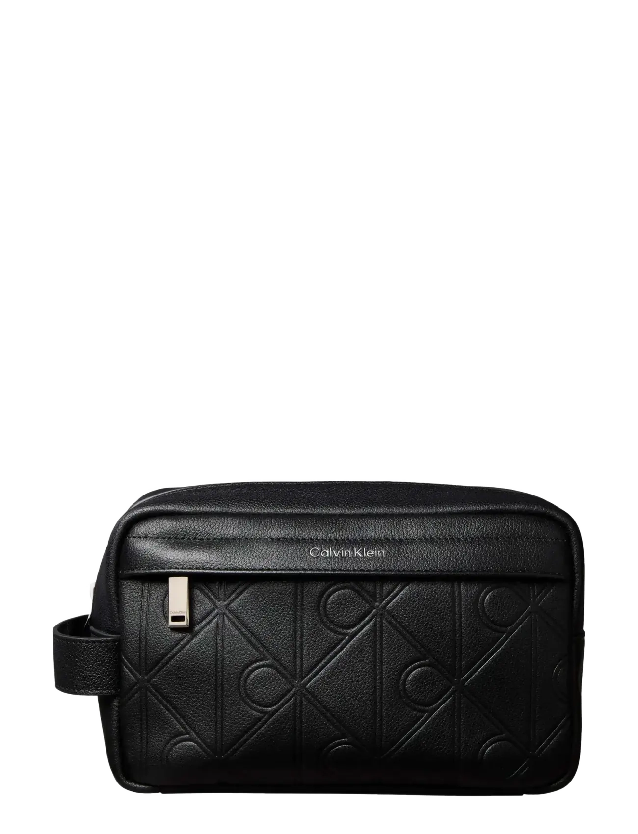 Calvin Klein XL EMBLEM AOP EMBO﻿SS DOPP KIT - Taschen - BLACK / black