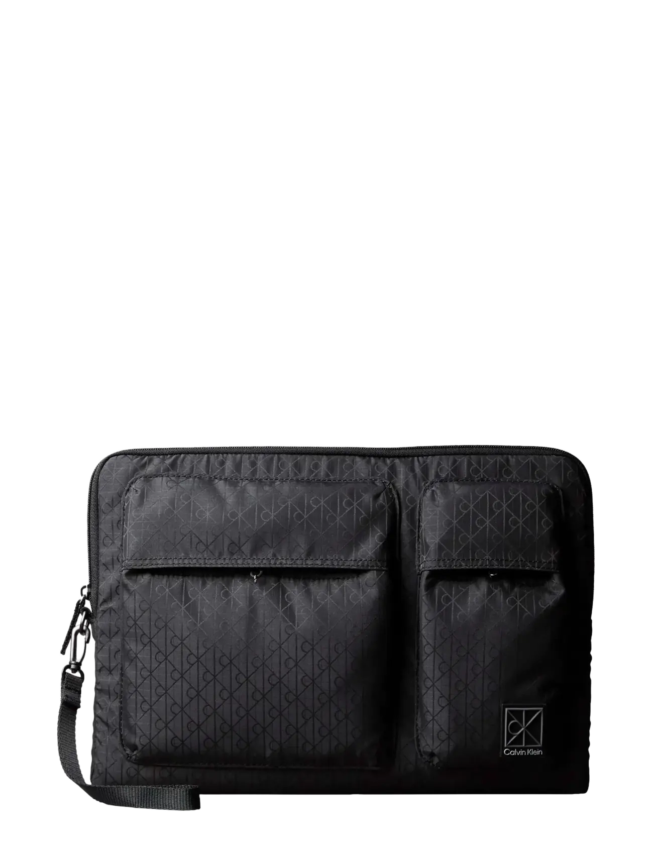 Calvin Klein UTILITY EMBLEM LAPTOP SLEEVE W/ - Taschen - BLACK / black