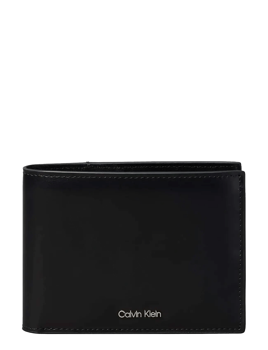 Calvin Klein - RAISED EW TRIFOLD - portefeuilles - black - 0