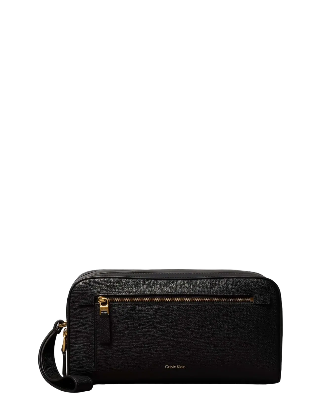 Calvin Klein PREMIUM LEATHER DOPP KIT - Calvin Klein - BLACK / black