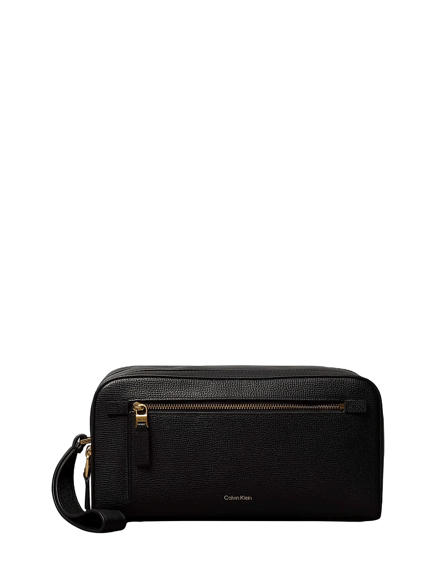 Calvin Klein - PREMIUM LEATHER DOPP KIT - shoppa efter tillfälle - black - 0