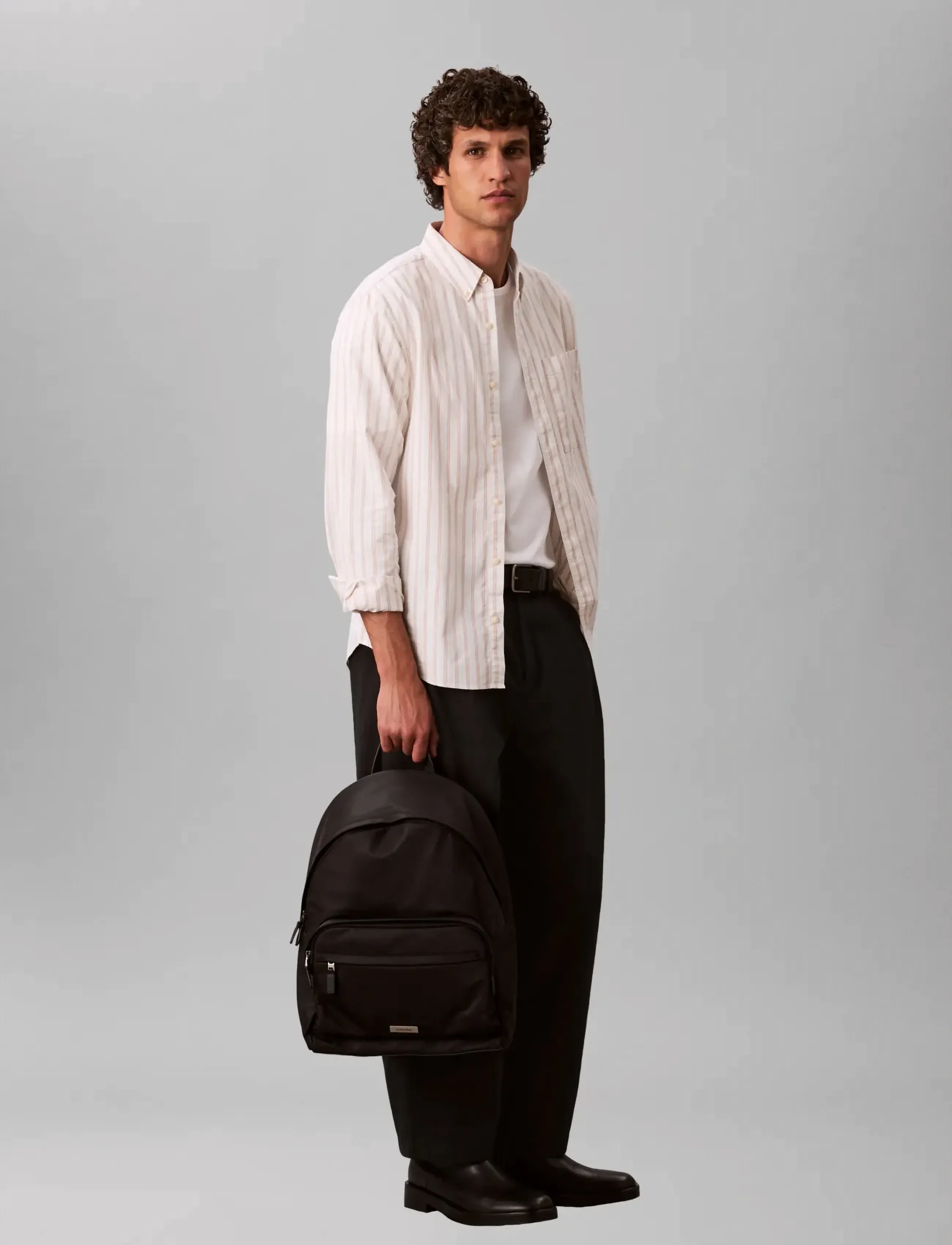 Calvin Klein SLEEK ROUND BACKPACK - Rygsække - BLACK / black
