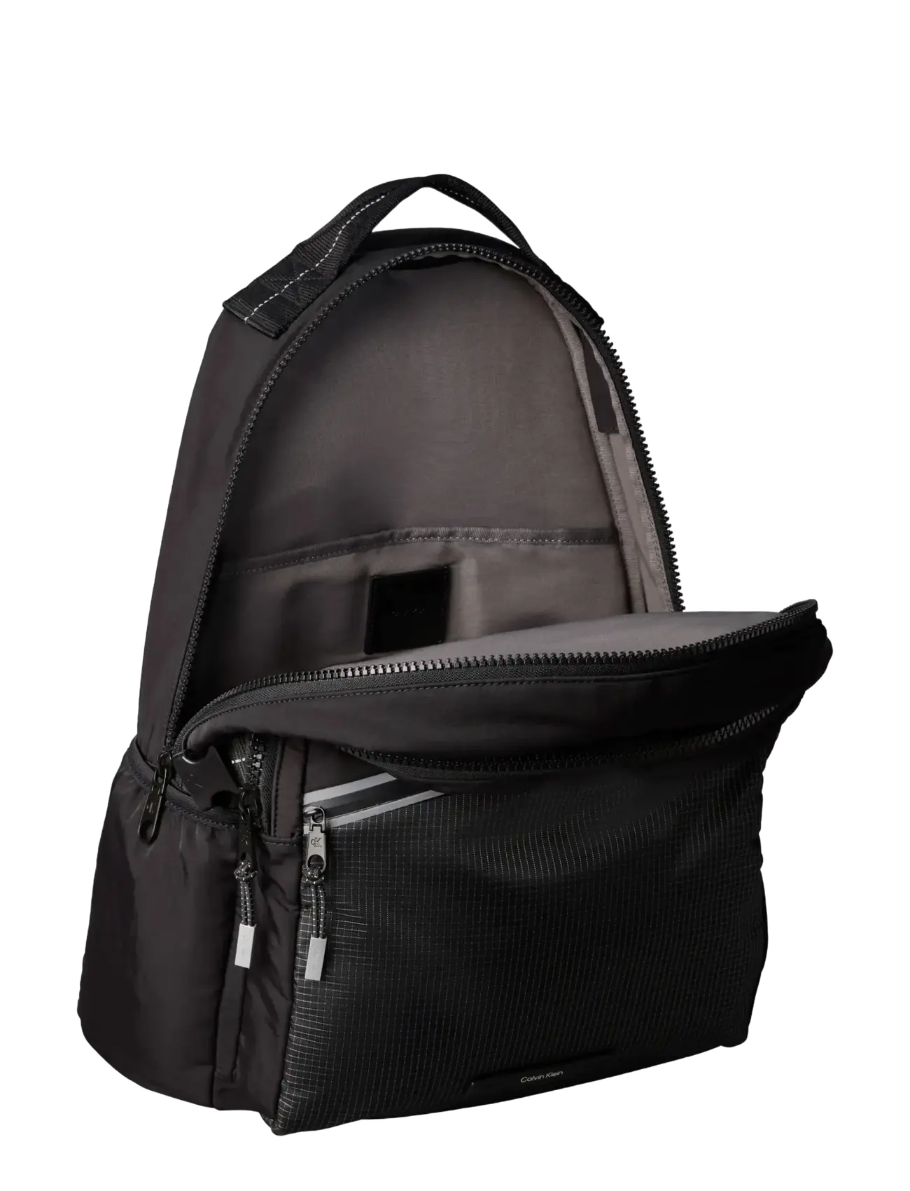 Calvin Klein - STRIPED UTILITY ZIP ROUND BACKPA - accessoires - black - 3