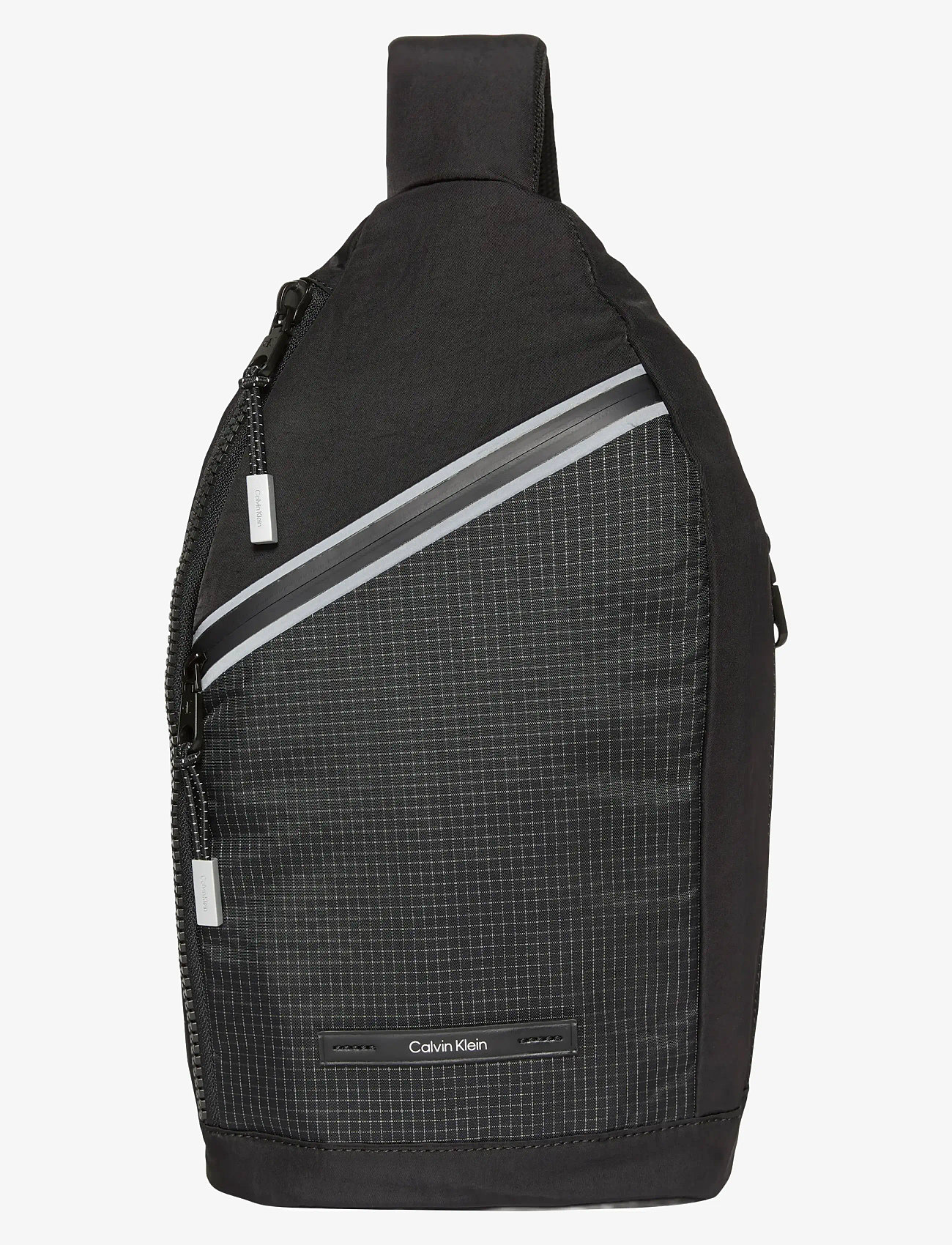 Calvin Klein - STRIPED UTILITY ZIP SLING - shop by occasion - black - 0