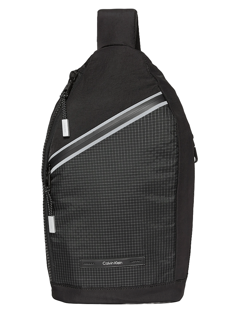 Calvin Klein - STRIPED UTILITY ZIP SLING - nach anlass kaufen - black - 0