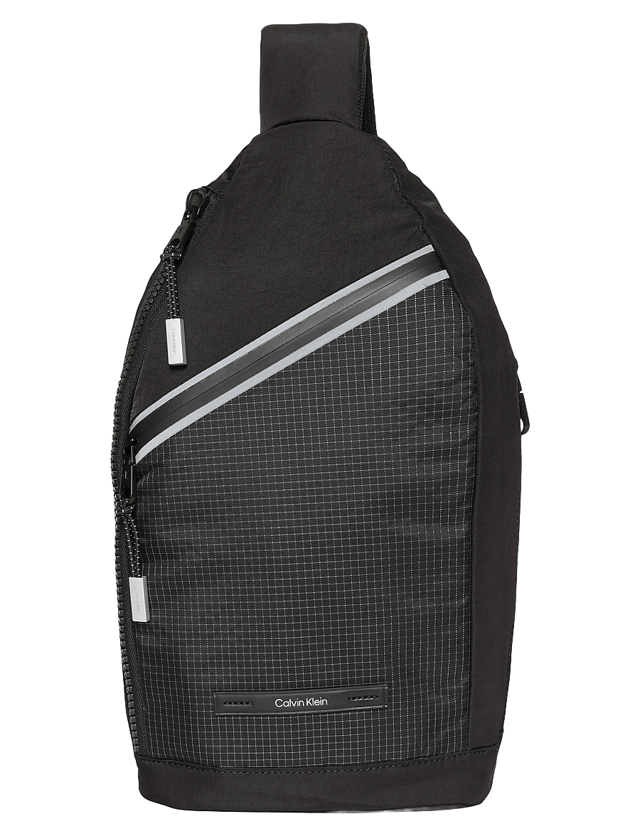 Calvin Klein - STRIPED UTILITY ZIP SLING - nach anlass kaufen - black - 0