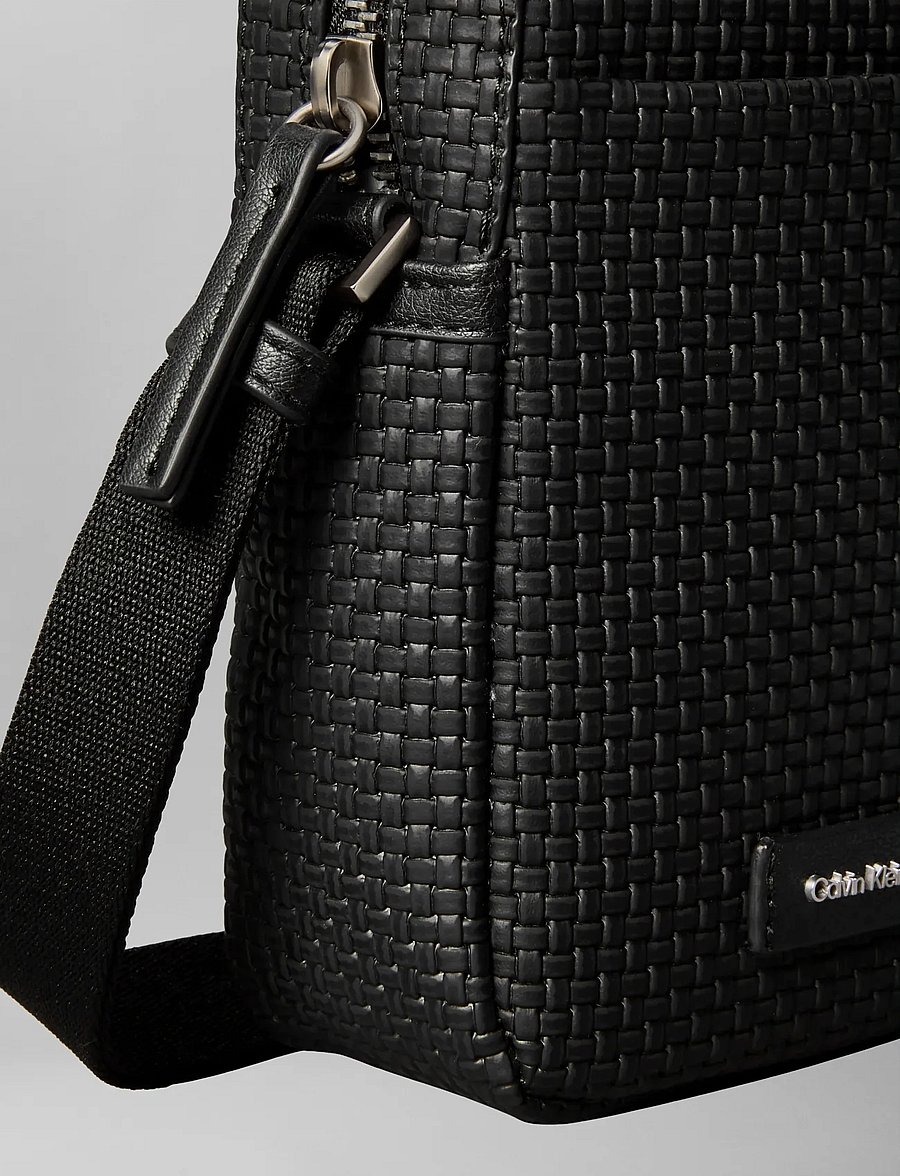 Calvin Klein - EMBOSSED WOVEN SLIM REPORTER - verslaðu eftir tilefni - black - 4
