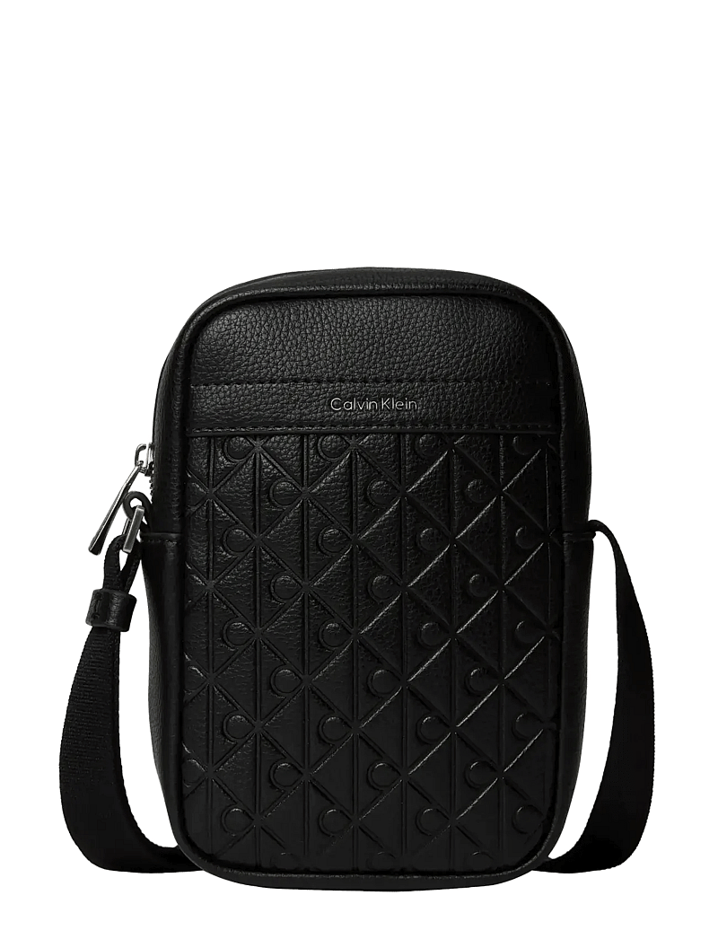 Calvin Klein - EMBLEM AOP EMBOSS SLIM REPORTER - nach anlass kaufen - black - 0