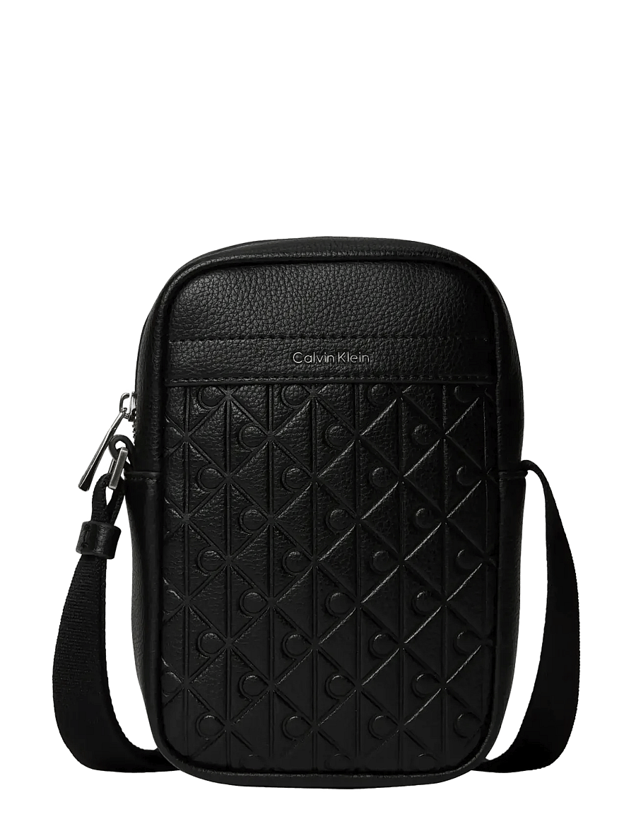 Calvin Klein - EMBLEM AOP EMBOSS SLIM REPORTER - nach anlass kaufen - black - 0