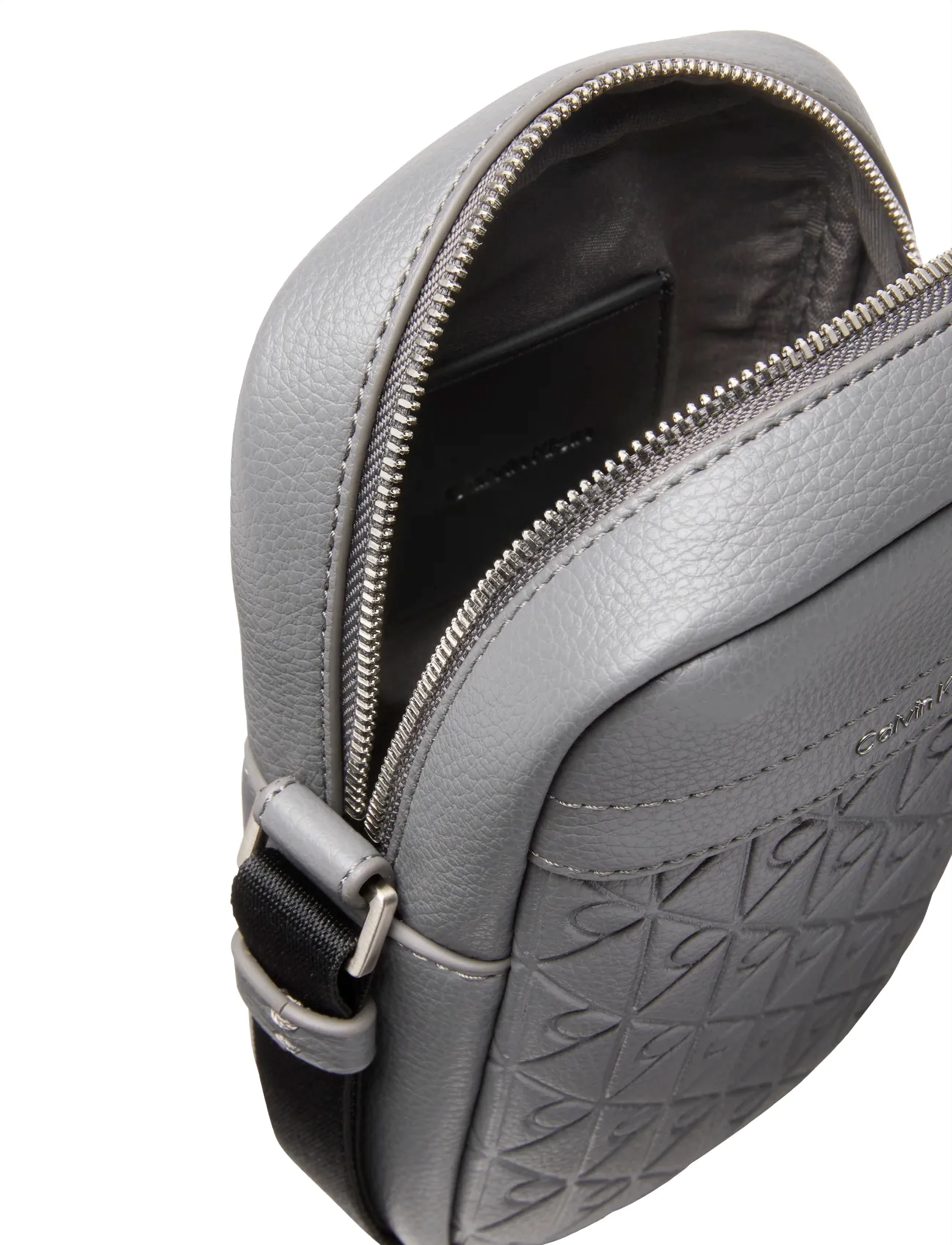 Calvin Klein - EMBLEM AOP EMBOSS SLIM REPORTER - verslaðu eftir tilefni - charcoal gray - 2
