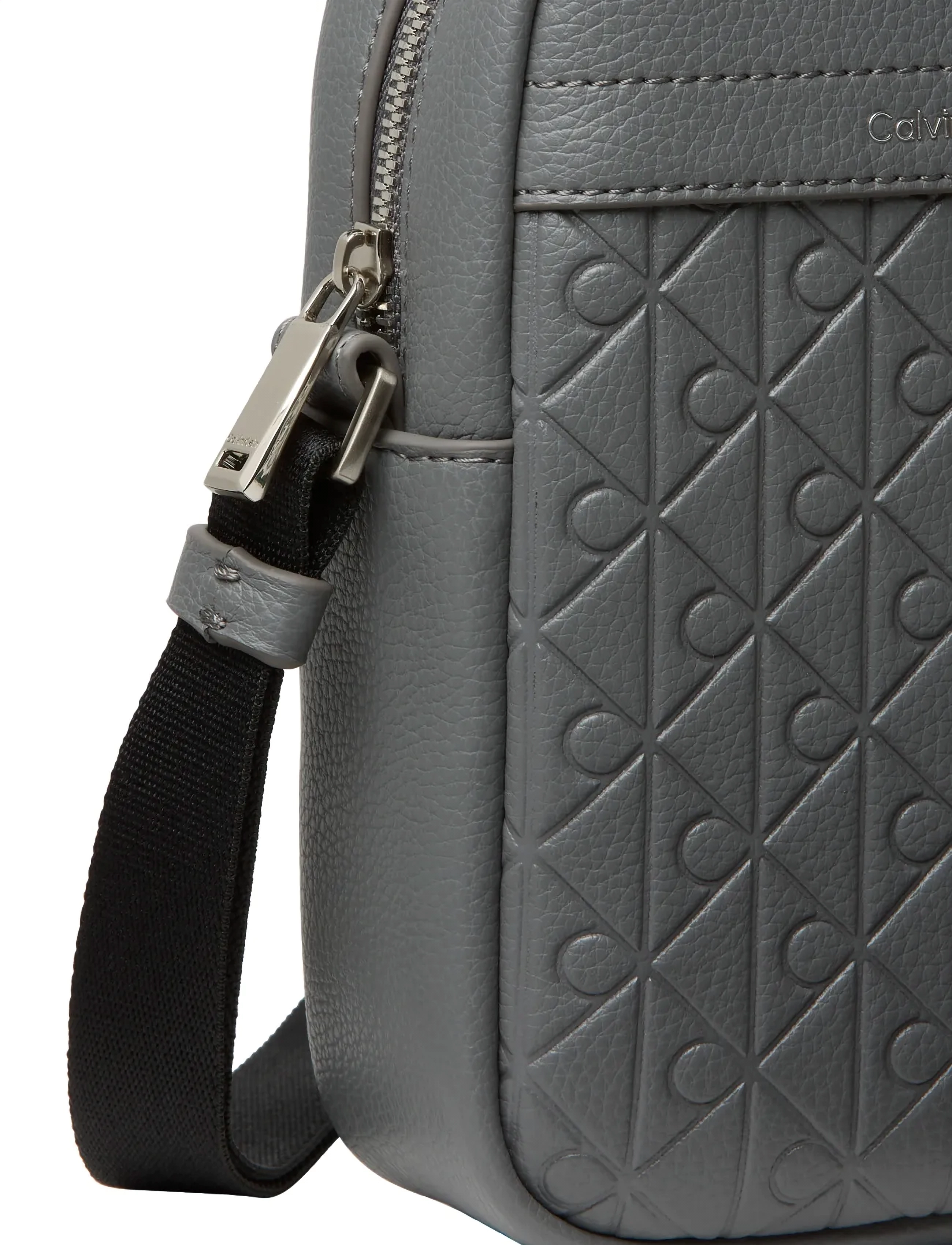 Calvin Klein - EMBLEM AOP EMBOSS SLIM REPORTER - verslaðu eftir tilefni - charcoal gray - 3