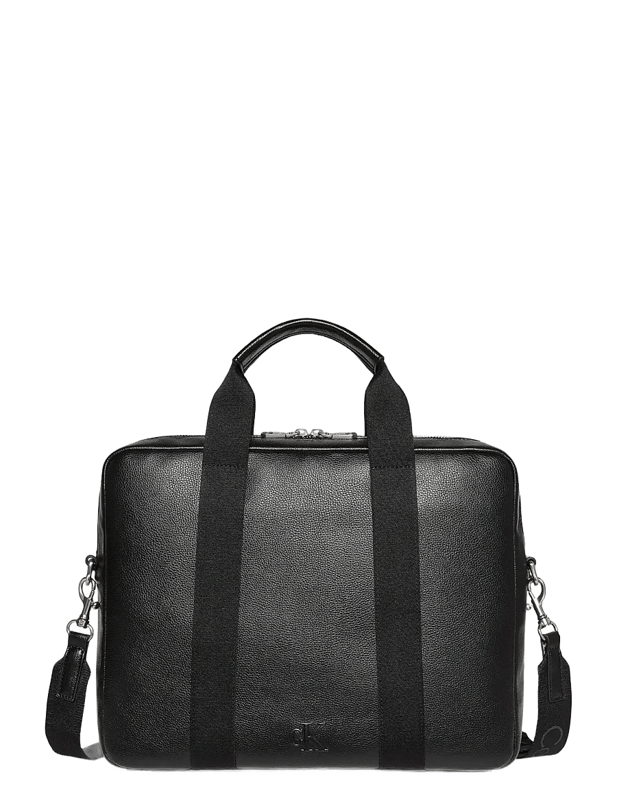 Calvin Klein - WEBBING STRAP LAPTOP BAG - nach anlass kaufen - black - 0