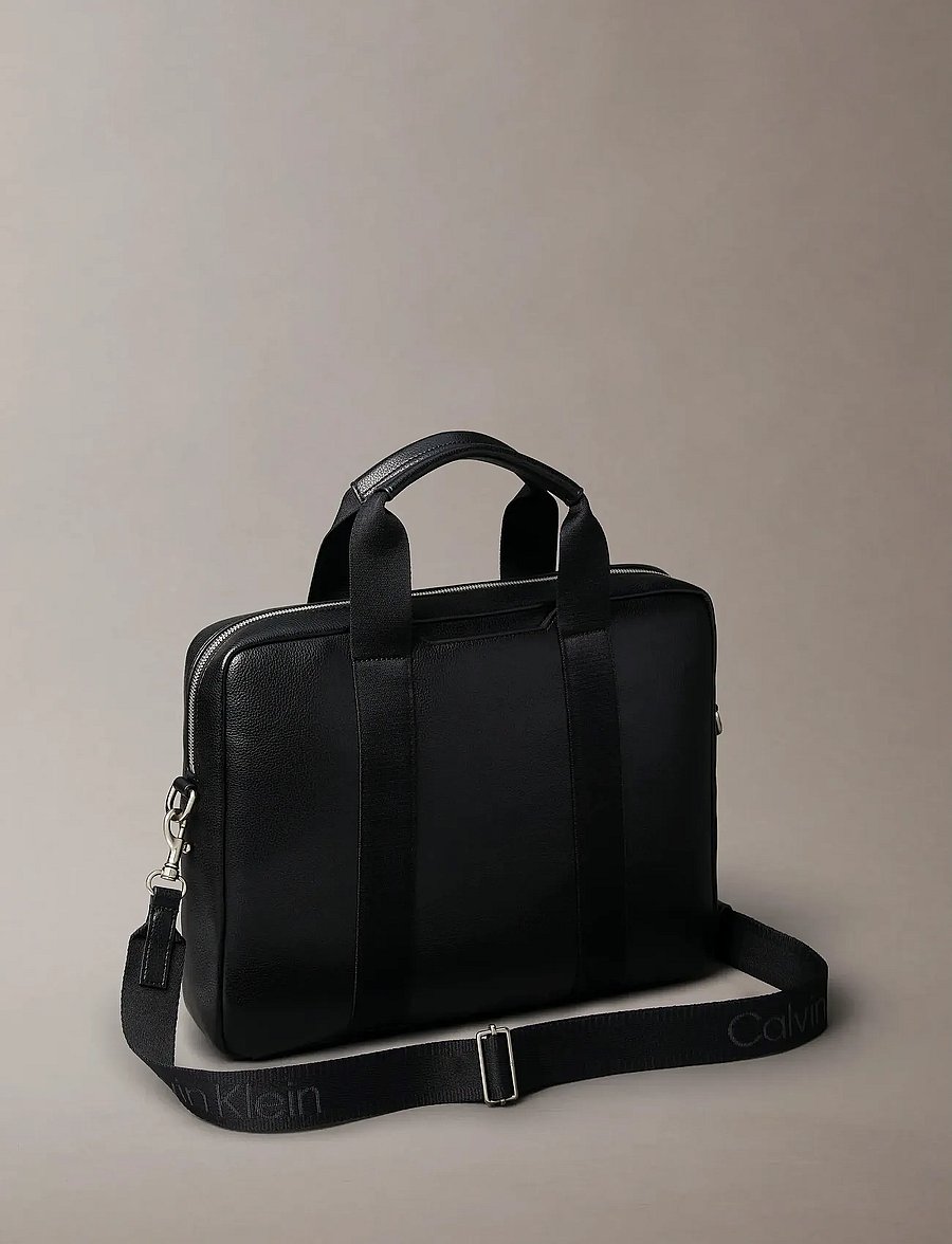 Calvin Klein - WEBBING STRAP LAPTOP BAG - nach anlass kaufen - black - 2