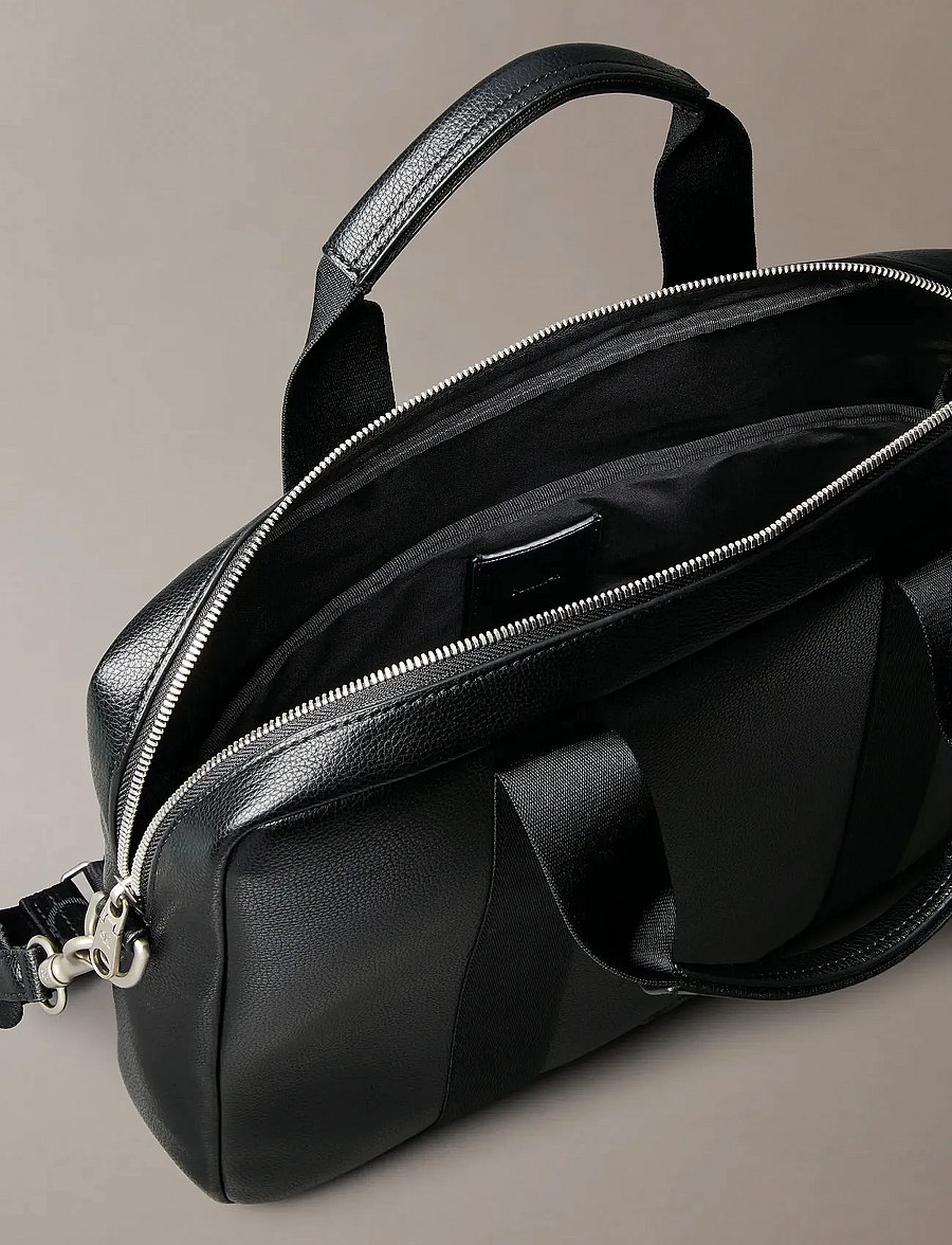Calvin Klein - WEBBING STRAP LAPTOP BAG - nach anlass kaufen - black - 3