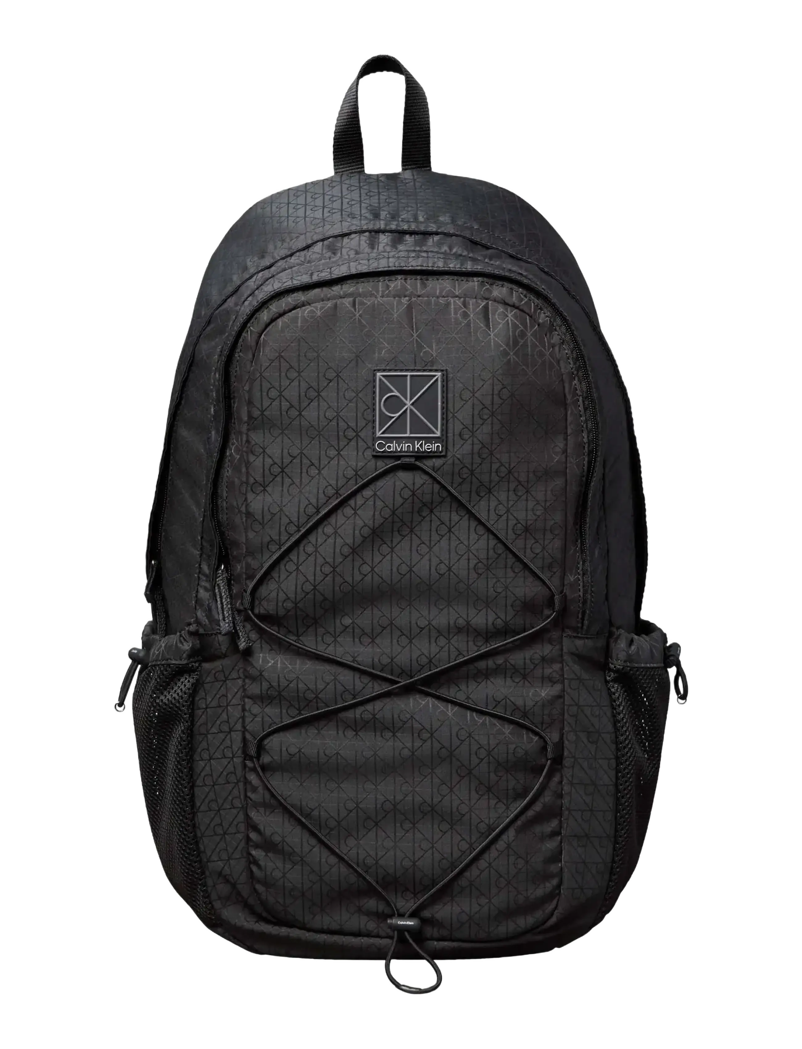 Calvin Klein Utility Emblem Bungee Backpack, One Size, Black, Tasker > Rygsække, Herre