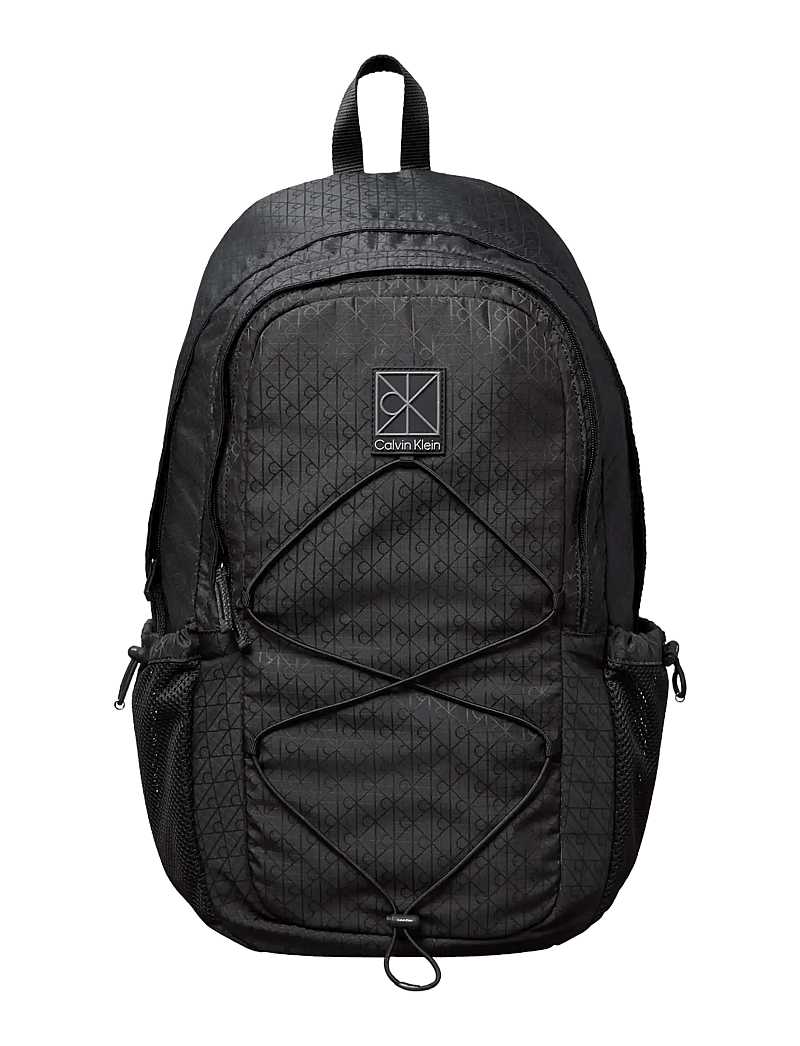 Calvin Klein - UTILITY EMBLEM BUNGEE BACKPACK - slimme rugzakken - black - 0