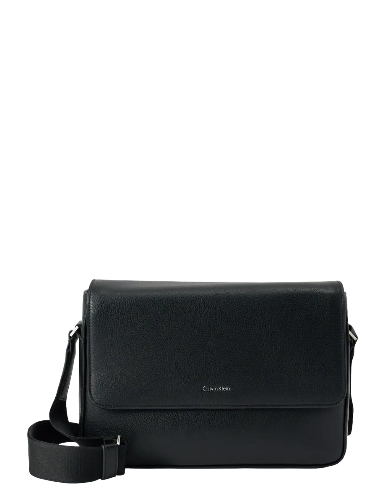 Calvin Klein RAISED FLAP MESSENGER - Bags - BLACK / black
