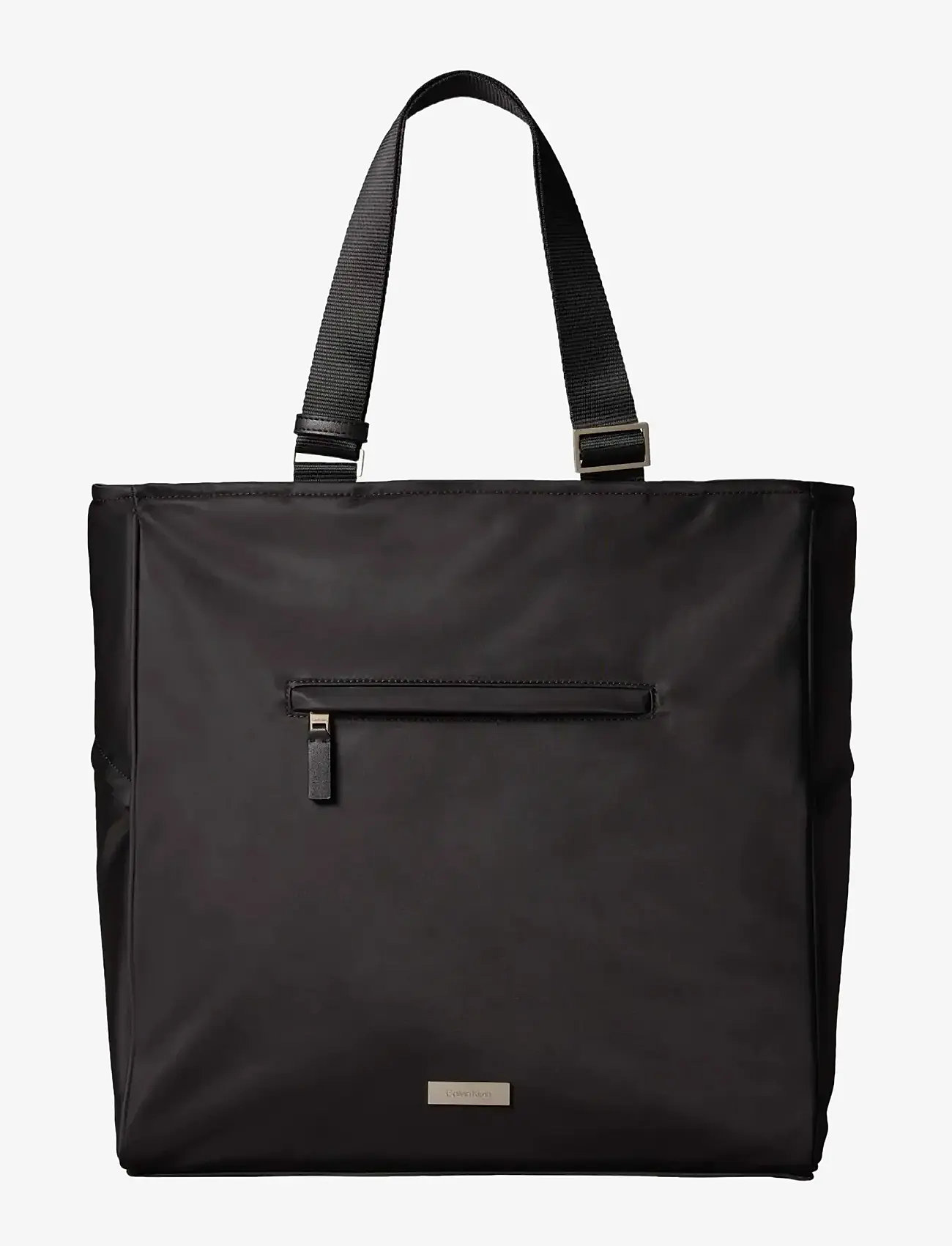 Calvin Klein - SLEEK POCKET TOTE - muleposer & tote bags - black - 0