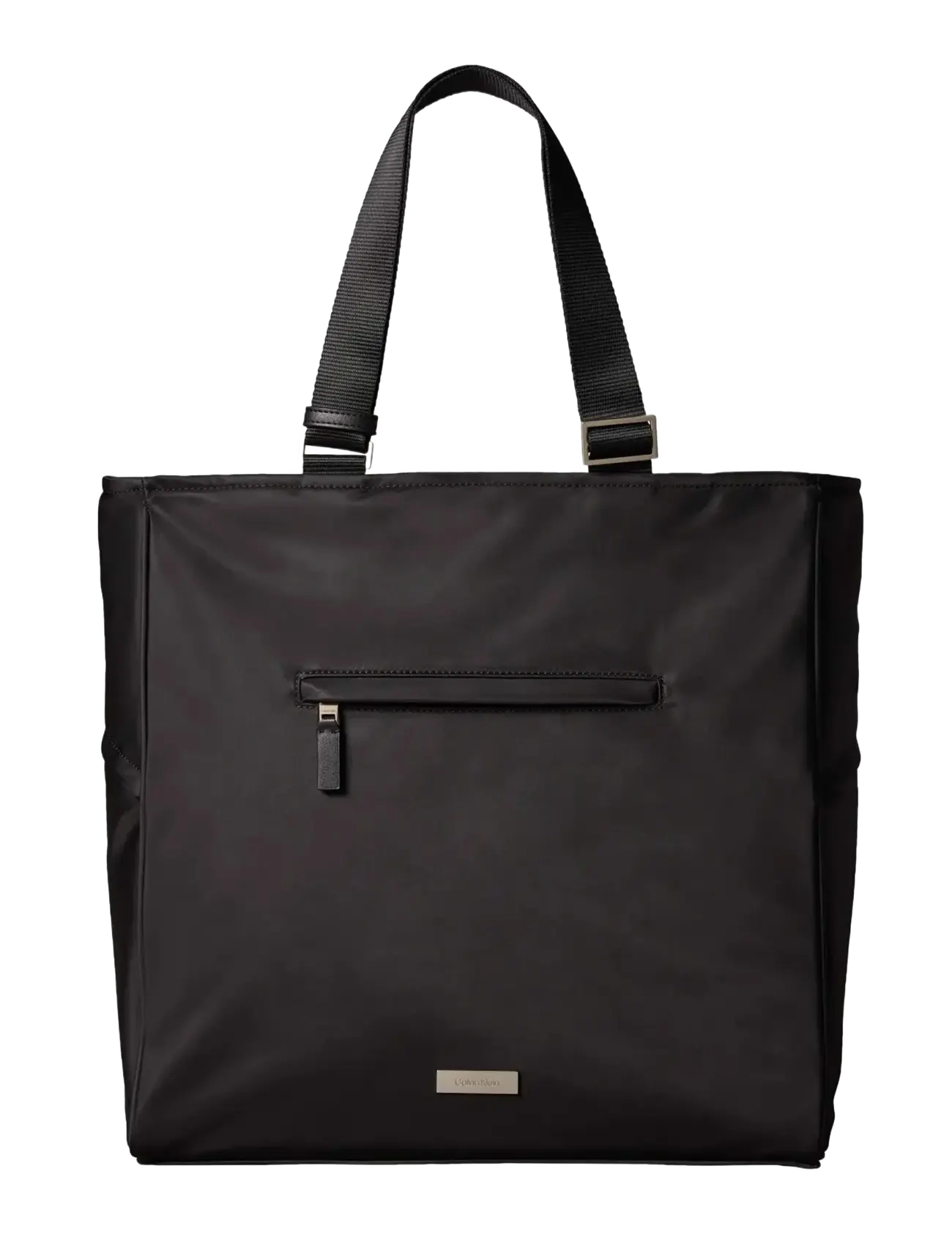 Calvin Klein SLEEK POCKET TOTE - Bags - BLACK / black