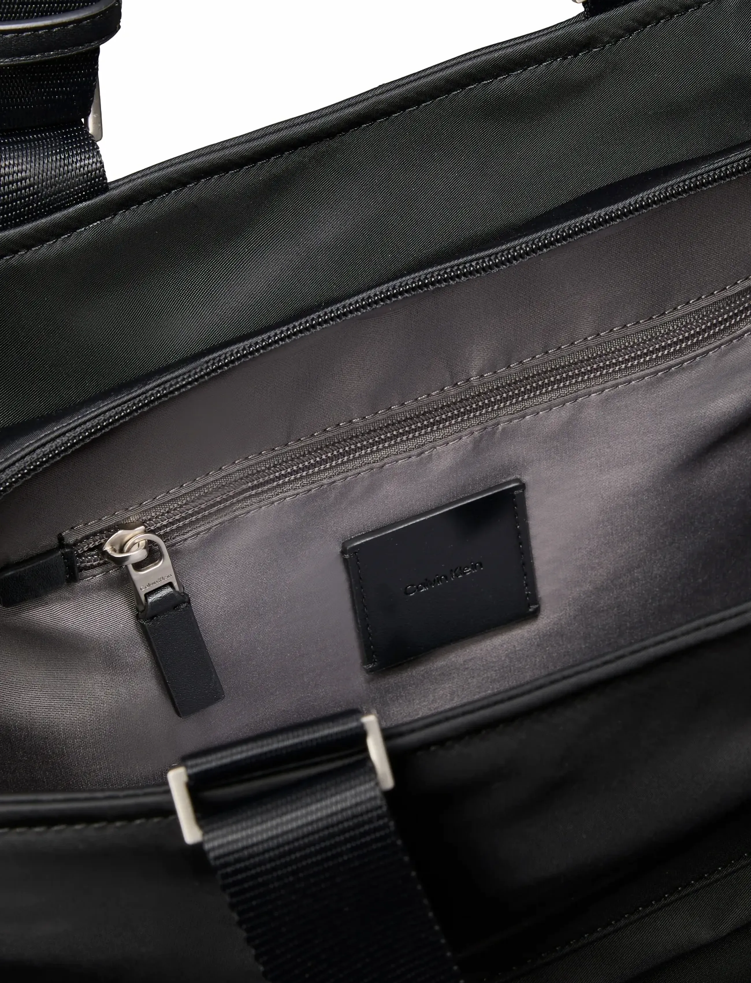 Calvin Klein - SLEEK POCKET TOTE - carry bags - black - 2