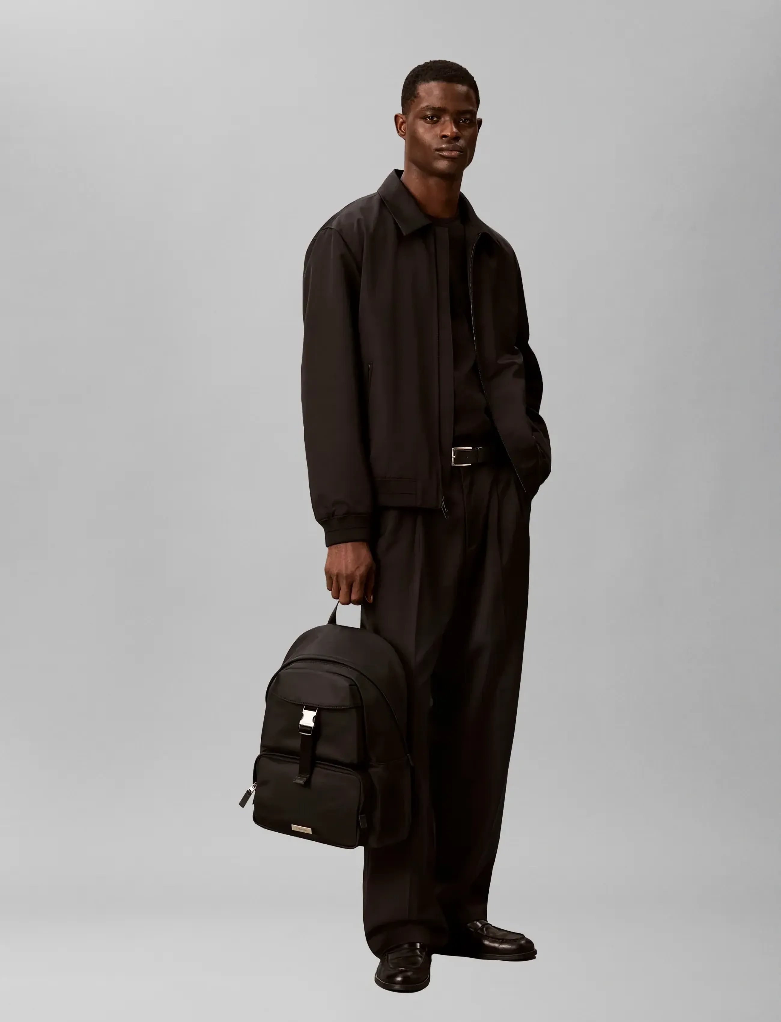 Calvin Klein Clean Round Backpack, One Size, Black, Backpacks > Casual Backpacks, Herre