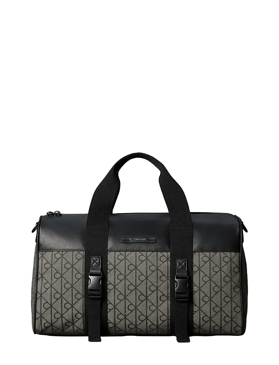 Calvin Klein - MIXED EMBLEM AOP DUFFLE - duffeltassen - lotus beige black aop - 0