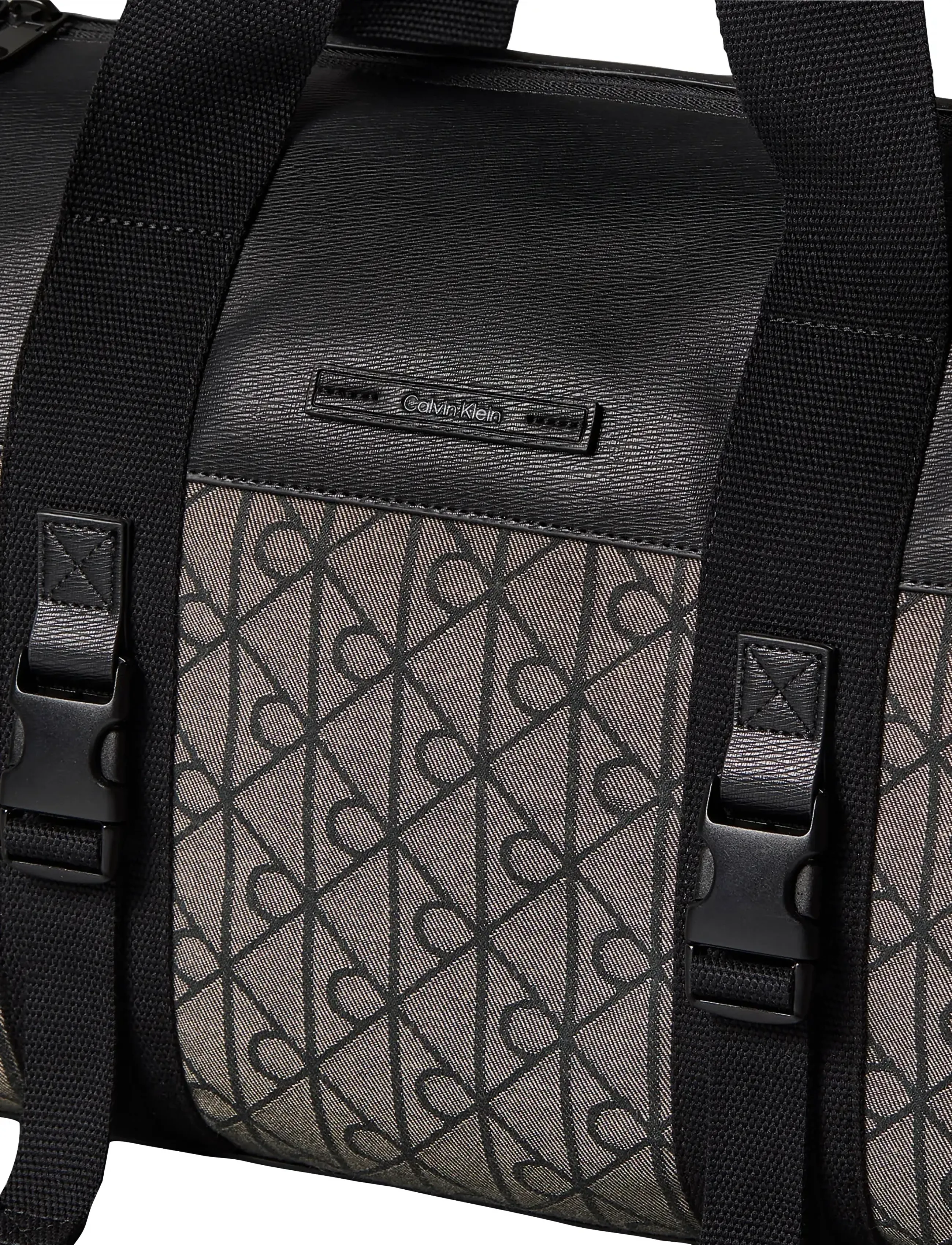 Calvin Klein - MIXED EMBLEM AOP DUFFLE - duffeltassen - lotus beige   black aop - 2