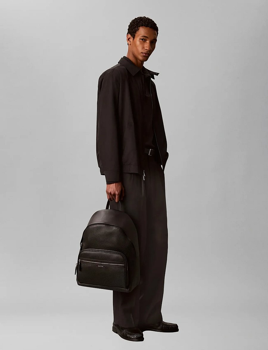 Calvin Klein - PERFORATED BACKPACK - shop etter anledning - black - 0