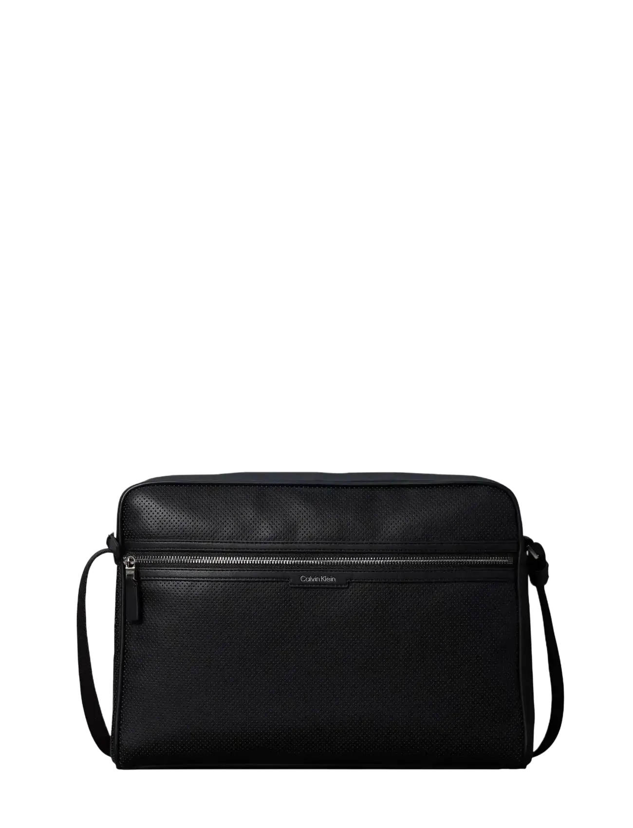 Calvin Klein Perforated Laptop Flight Bag, One Size, Black, Tasker > Budbringere, Herre