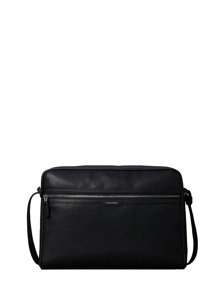 Calvin Klein - PERFORATED LAPTOP FLIGHT BAG - shop by occasion - black - 0