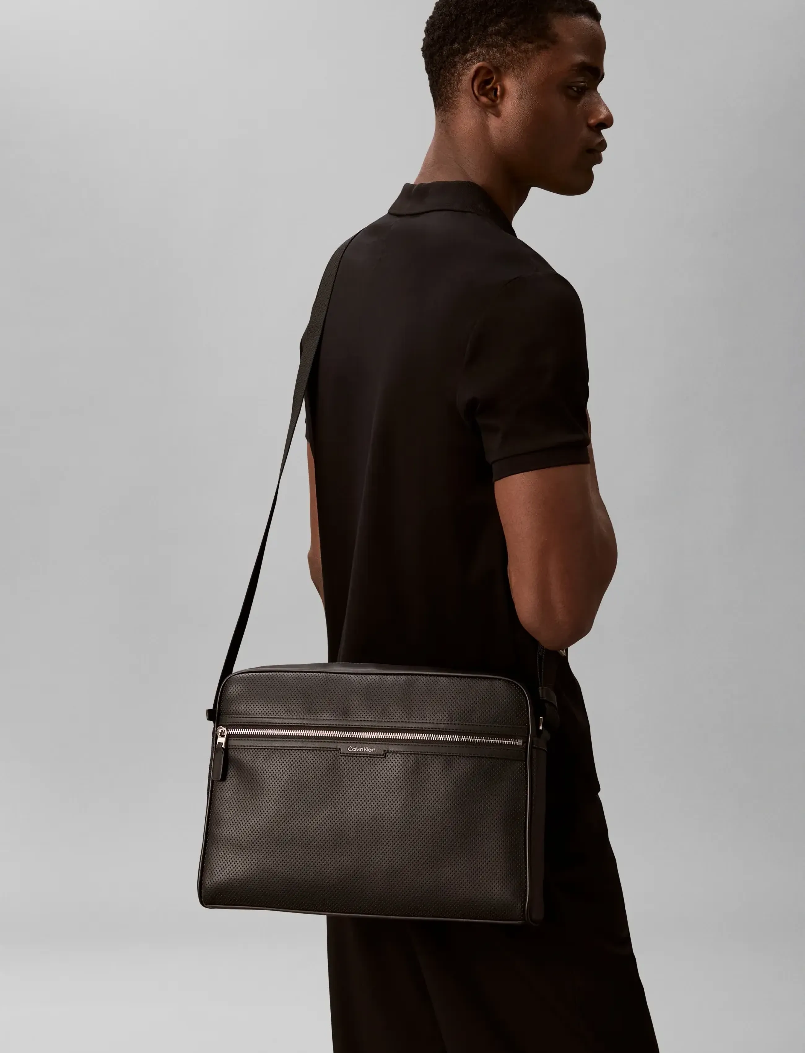 Calvin Klein - PERFORATED LAPTOP FLIGHT BAG - shop by occasion - black - 2