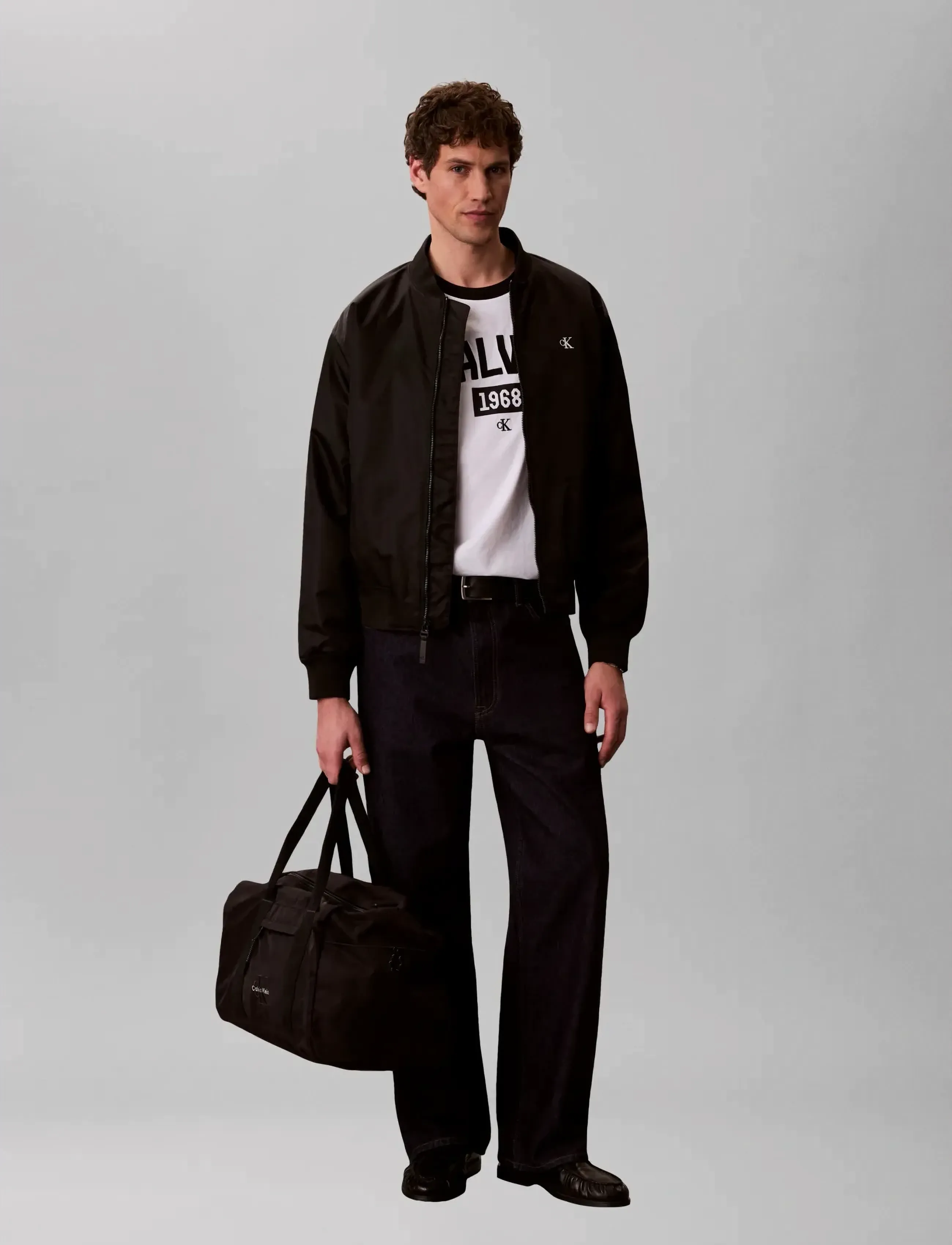 Calvin Klein BOLD DUFFLE - Bags - BLACK / black