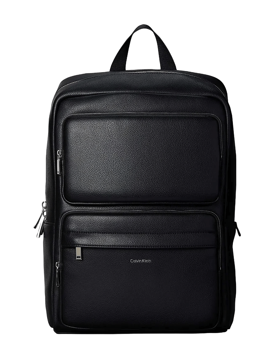 Calvin Klein - RAISED DOUBLE POCKET BACKPACK - business-rygsække - black - 1