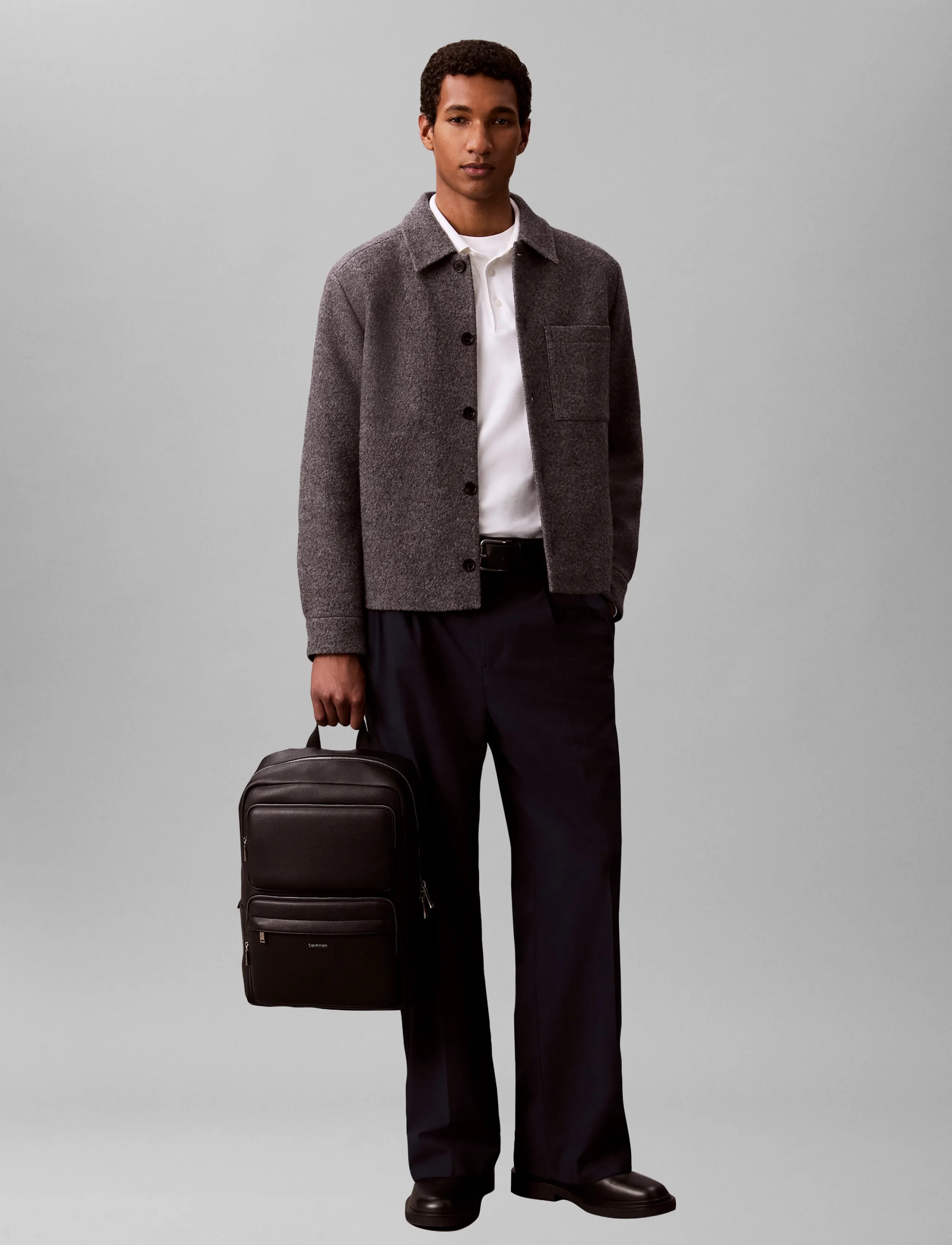 Calvin Klein RAISED DOUBLE POCKET BACKPACK - Inspiration - BLACK / black