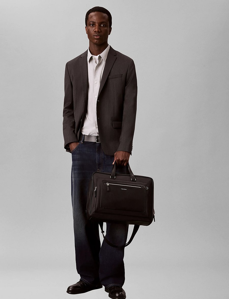 Calvin Klein - SSNL RAISED LOGO SLIM COMMUTER - osta olukorra järgi - black - 0