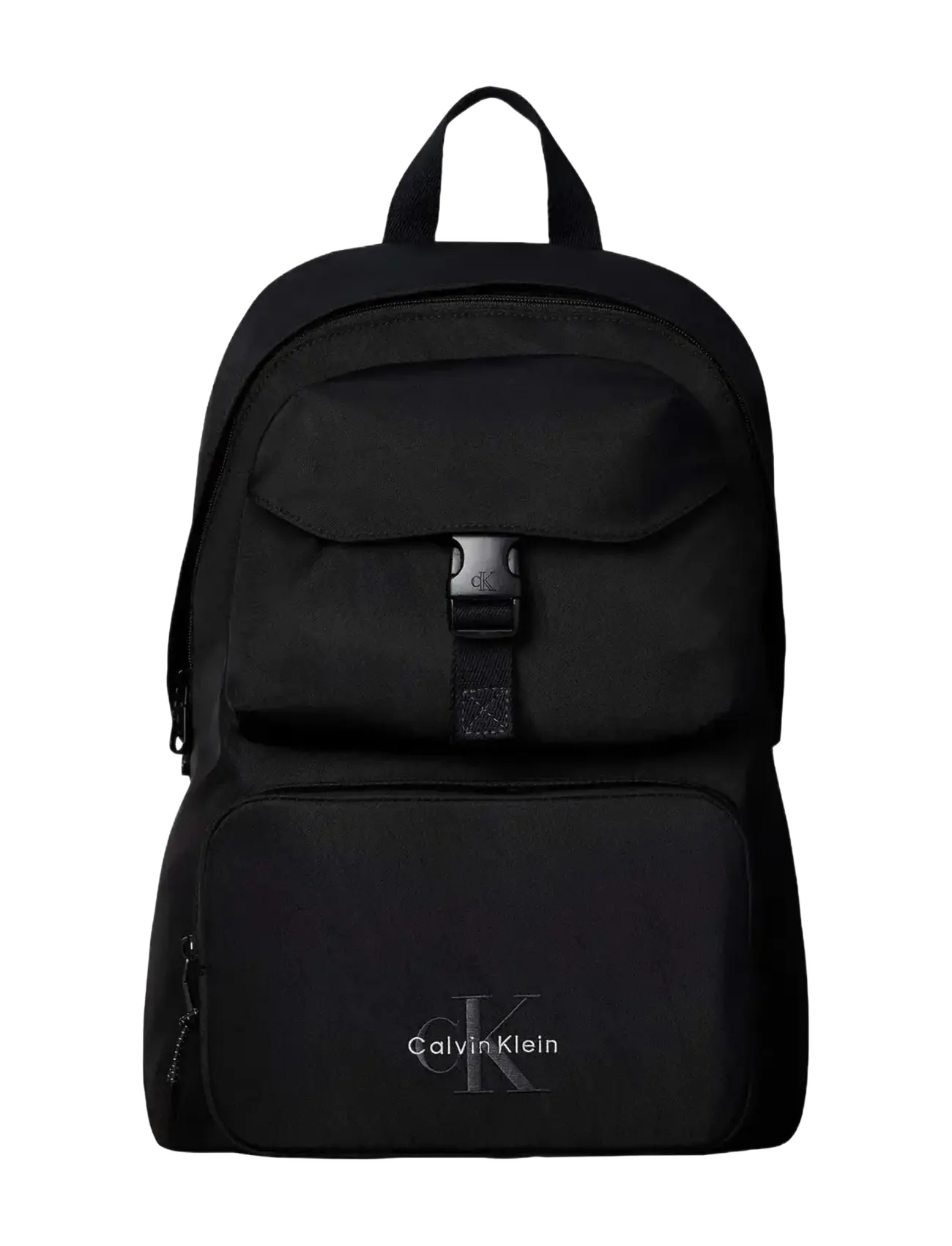 Calvin Klein BOLD DBL PKT BACKPACK - Kotid ja seljakotid - BLACK / black