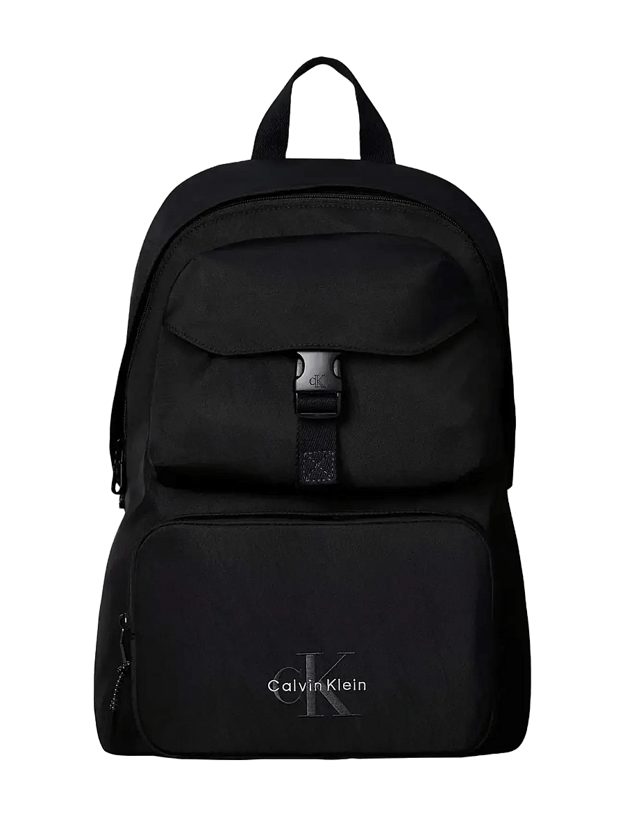 Calvin Klein - BOLD DBL PKT BACKPACK - shop efter anledning - black - 1