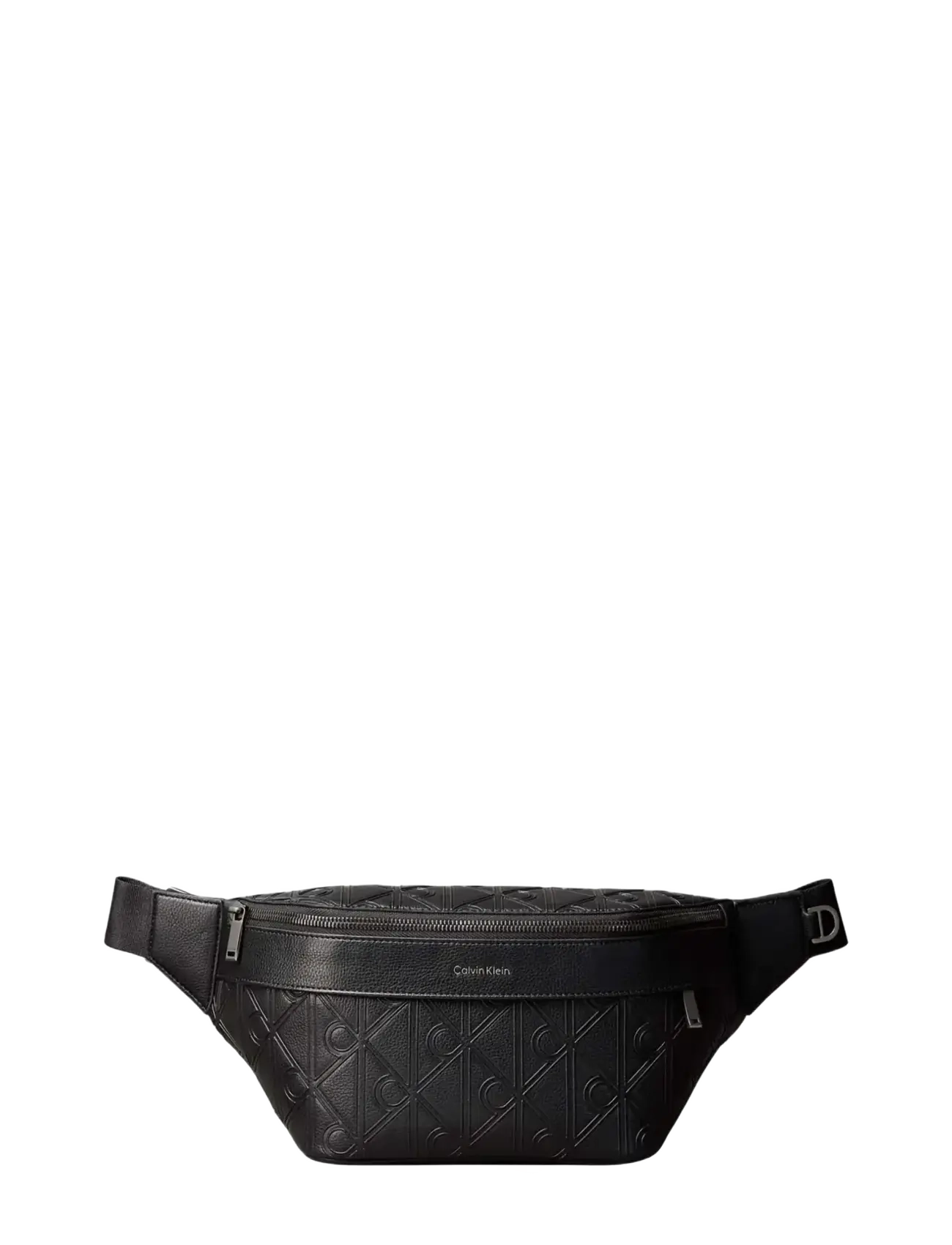 Calvin Klein EMBLEM AOP DEBOSS WAISTBAG - Magväskor - BLACK / black