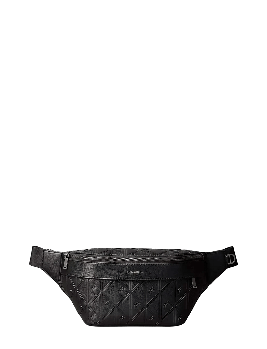 Calvin Klein - EMBLEM AOP DEBOSS WAISTBAG - shoppa efter tillfälle - black - 0