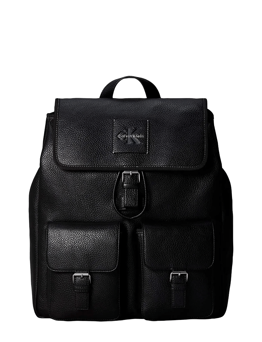Calvin Klein - BOLD PEBBLE FLAP BACKPACK - nach anlass kaufen - black - 1