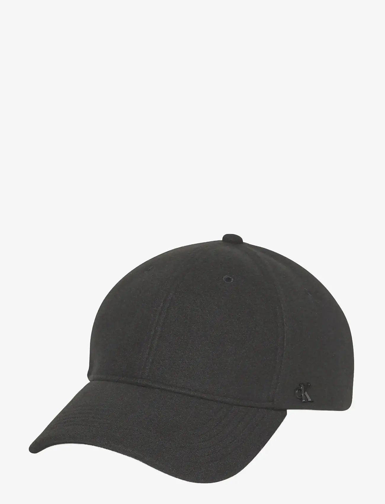 Calvin Klein - FELT w METAL PLAQUE CAP - nokamütsid - black - 0