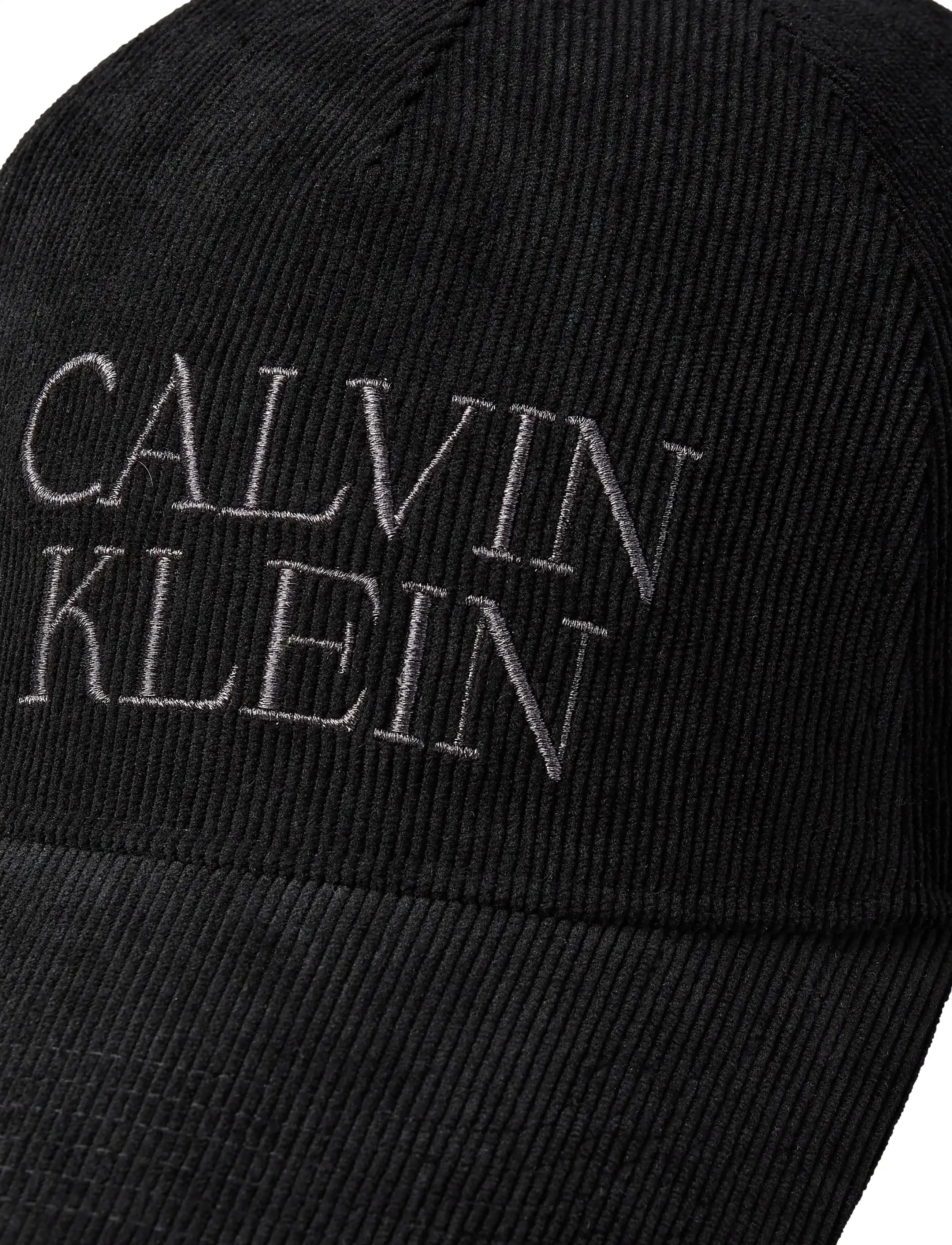 Calvin Klein - CORDUROY GRAPHIC 5 PANEL CAP - nokamütsid - black - 3