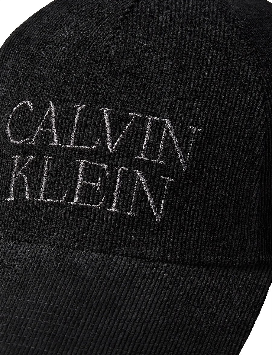 Calvin Klein - CORDUROY GRAPHIC 5 PANEL CAP - caps - black - 3