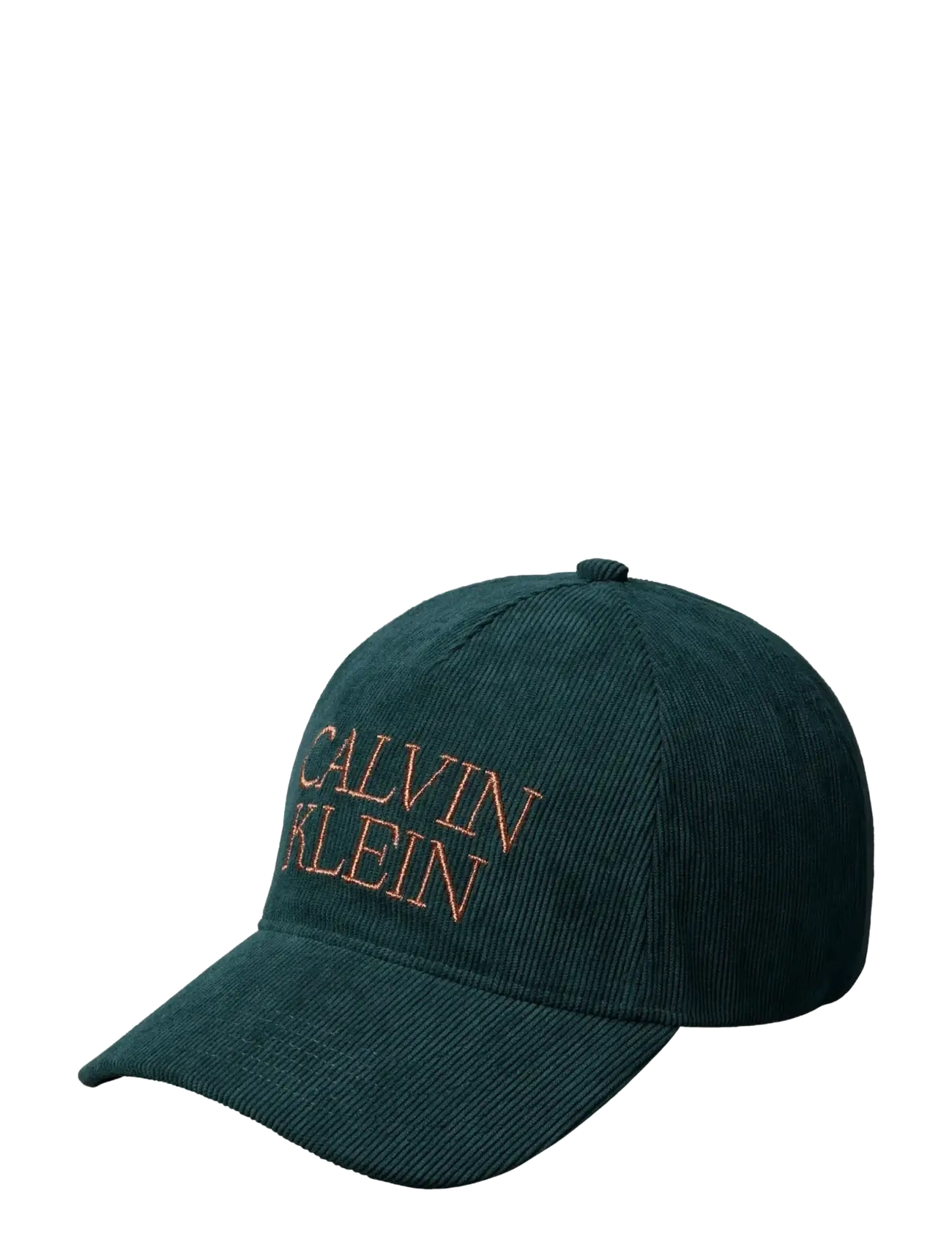 Calvin Klein CORDUROY GRAPHIC 5 PANEL CAP - Kepsar - NAVY TEAL / green