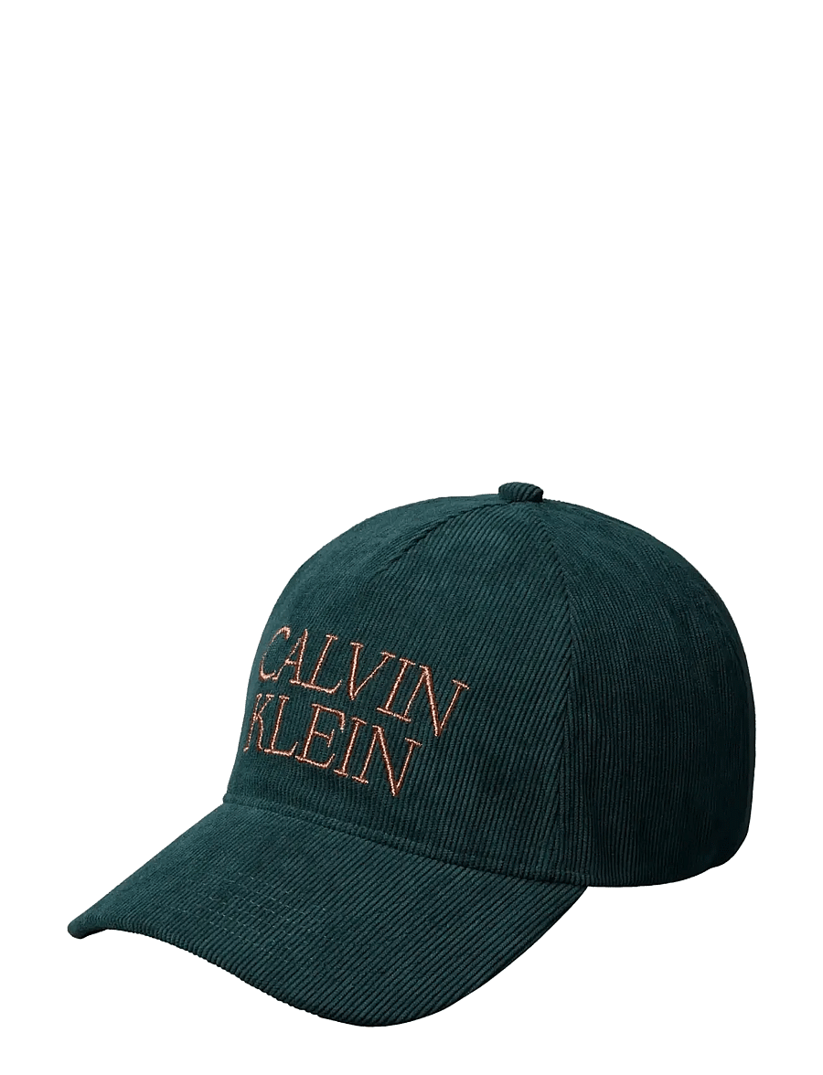 Calvin Klein - CORDUROY GRAPHIC 5 PANEL CAP - nokamütsid - navy teal - 1