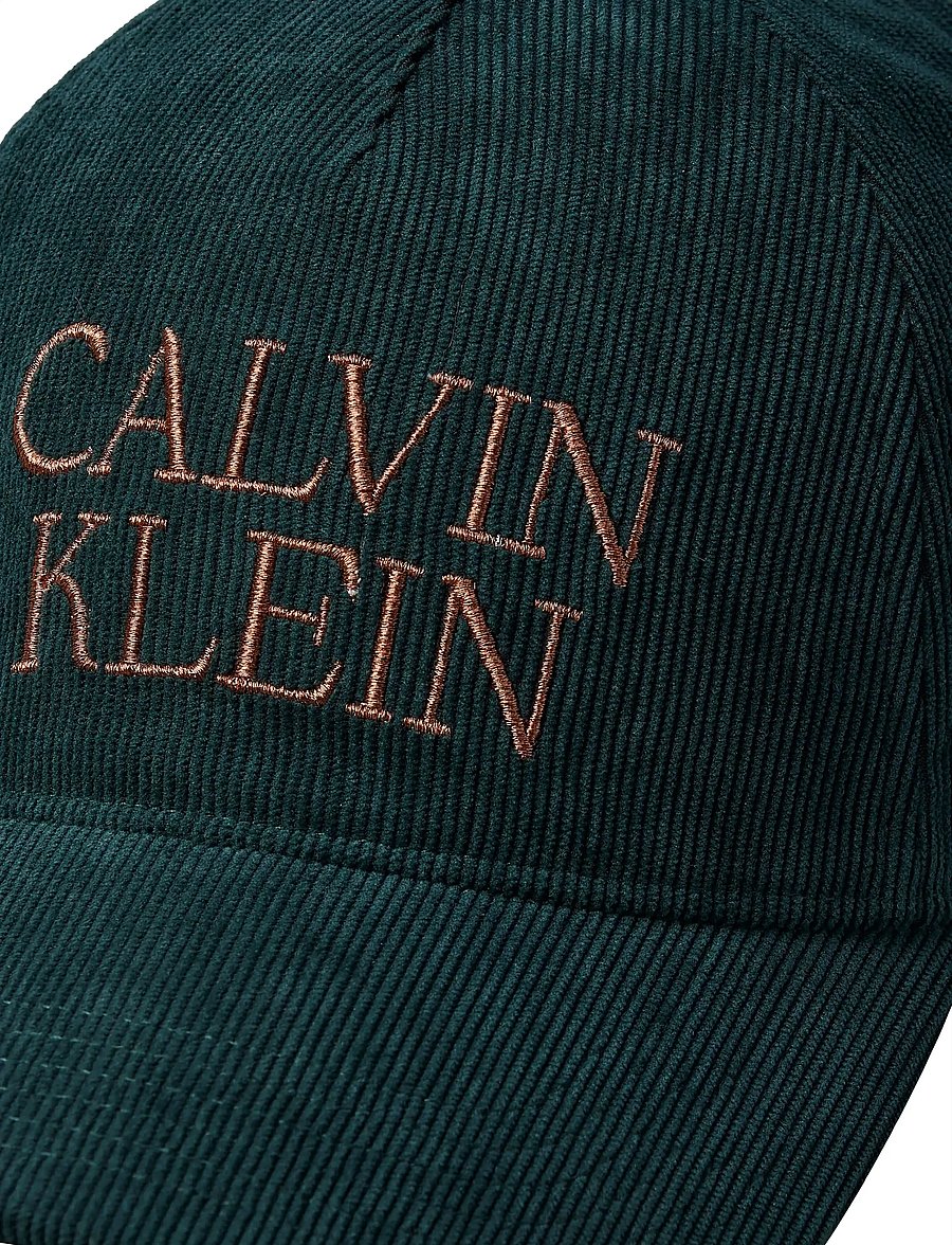 Calvin Klein - CORDUROY GRAPHIC 5 PANEL CAP - nokamütsid - navy teal - 3