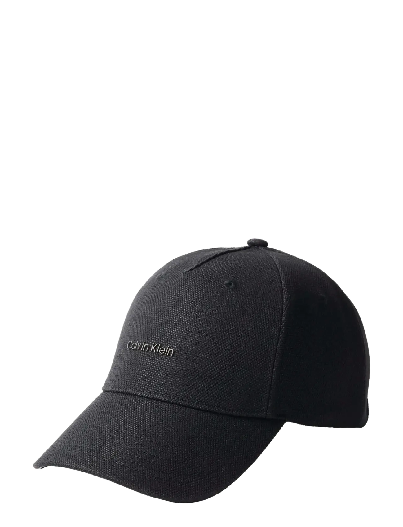 Calvin Klein CANVAS/PU STANDARD LOGO CAP - Accessoarer - BLACK / black