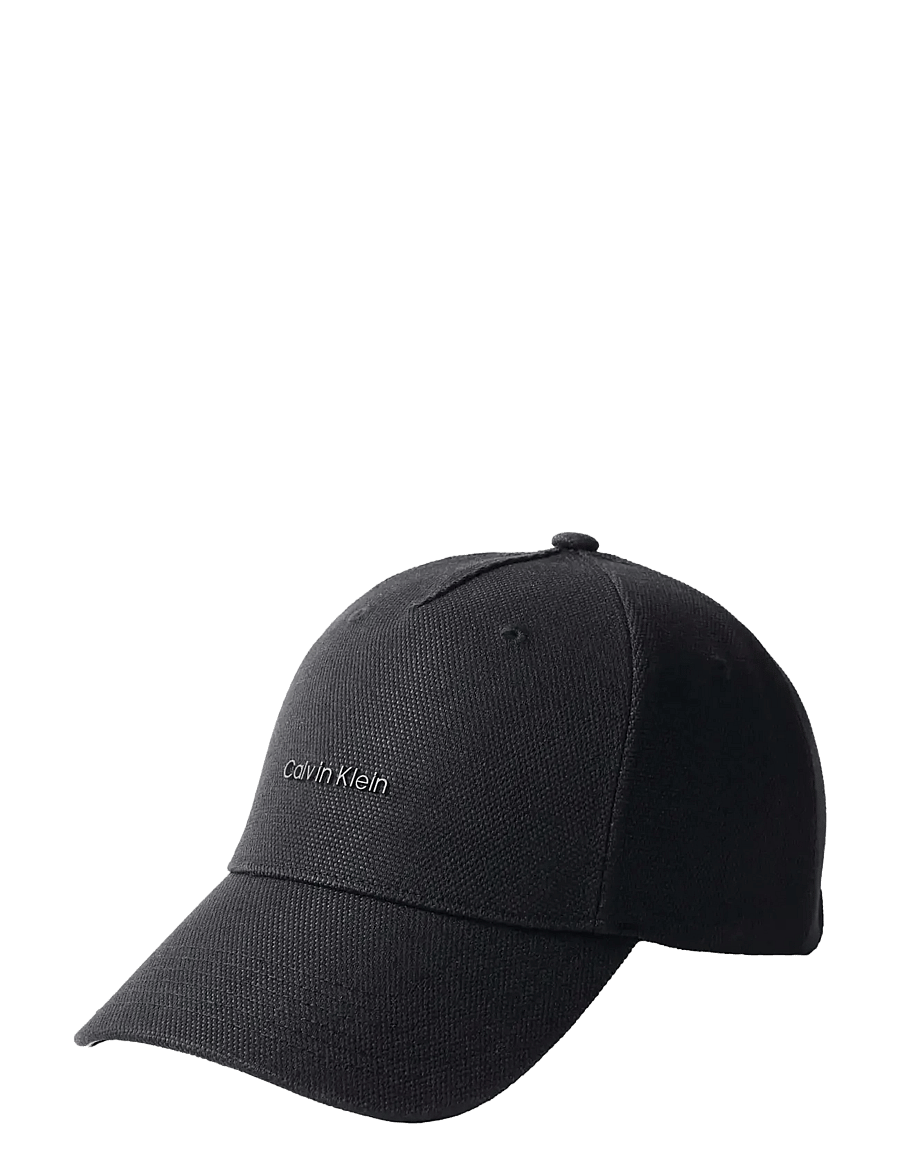 Calvin Klein - CANVAS/PU STANDARD LOGO CAP - kepsar - black - 0
