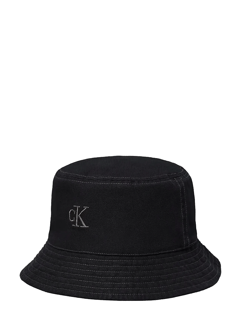Calvin Klein - WASHED MATERIAL REVERSIBLE BUCK - bucket mütsid - black - 0